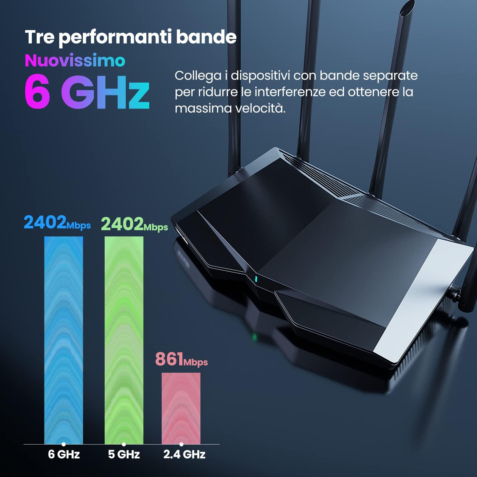 tenda-rx27-pro-router-wifi-6e-ax5700-tri-band-porta-gigabit-banda-6-ghz-cpu-quad-core-1-7ghz-wi-fi-client-e-server-vpn-ofdma-mu-mino-wpa3