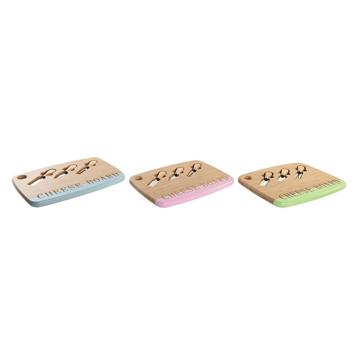 tagliere-per-formaggi-dkd-home-decor-bambu-acciaio-inossidabile-33-5-x-24-x-2-cm-3-unita