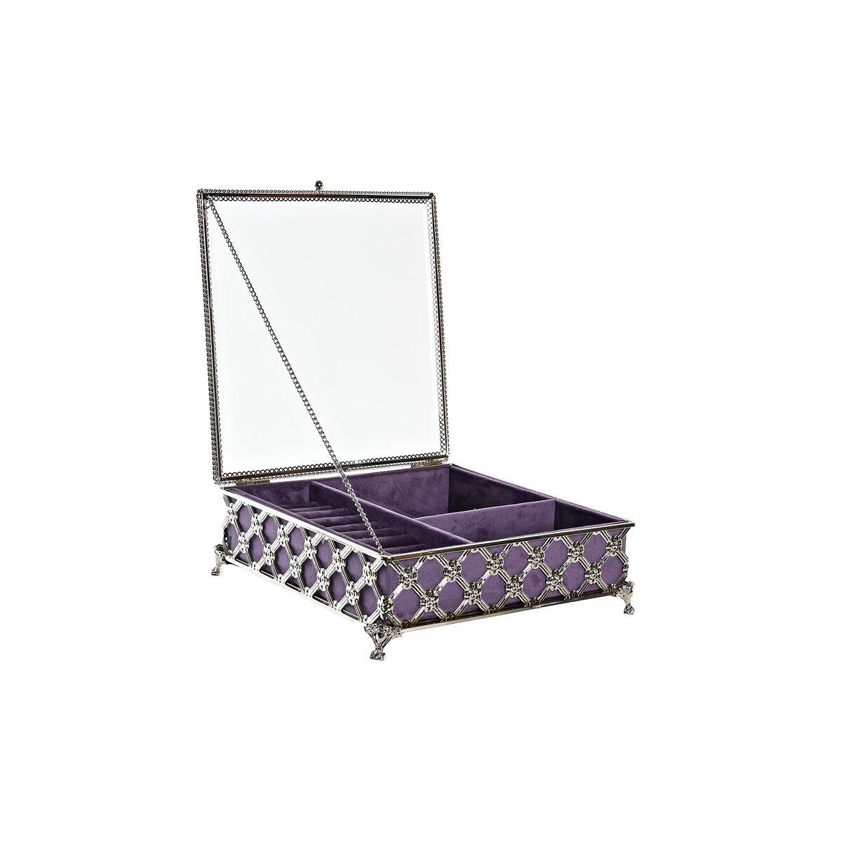 scatola-portagioie-dkd-home-decor-cristallo-metallo-22-x-22-x-7-cm