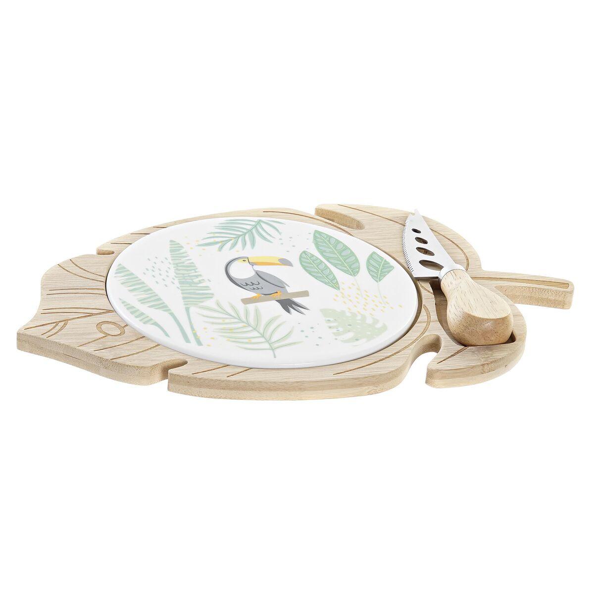 tagliere-per-formaggi-dkd-home-decor-bambu-gres-28-x-18-x-3-cm-12-unita