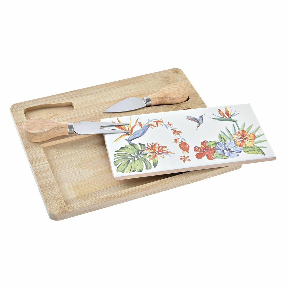 tagliere-per-formaggi-dkd-home-decor-bambu-gres-24-5-x-20-x-1-2-cm-4-unita