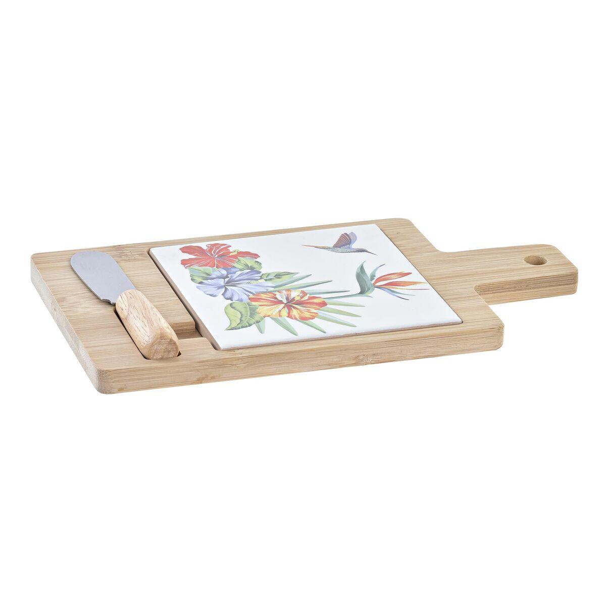 tagliere-per-formaggi-dkd-home-decor-bambu-alluminio-gres-21-5-x-11-8-x-1-5-cm-3-pezzi