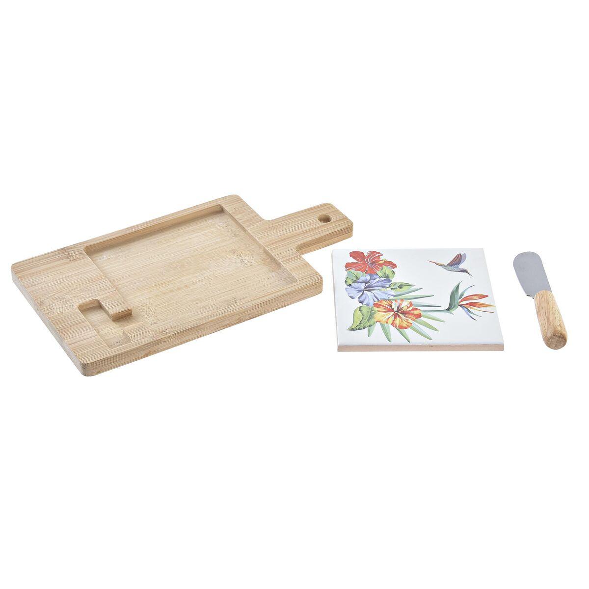tagliere-per-formaggi-dkd-home-decor-bambu-alluminio-gres-21-5-x-11-8-x-1-5-cm-3-pezzi