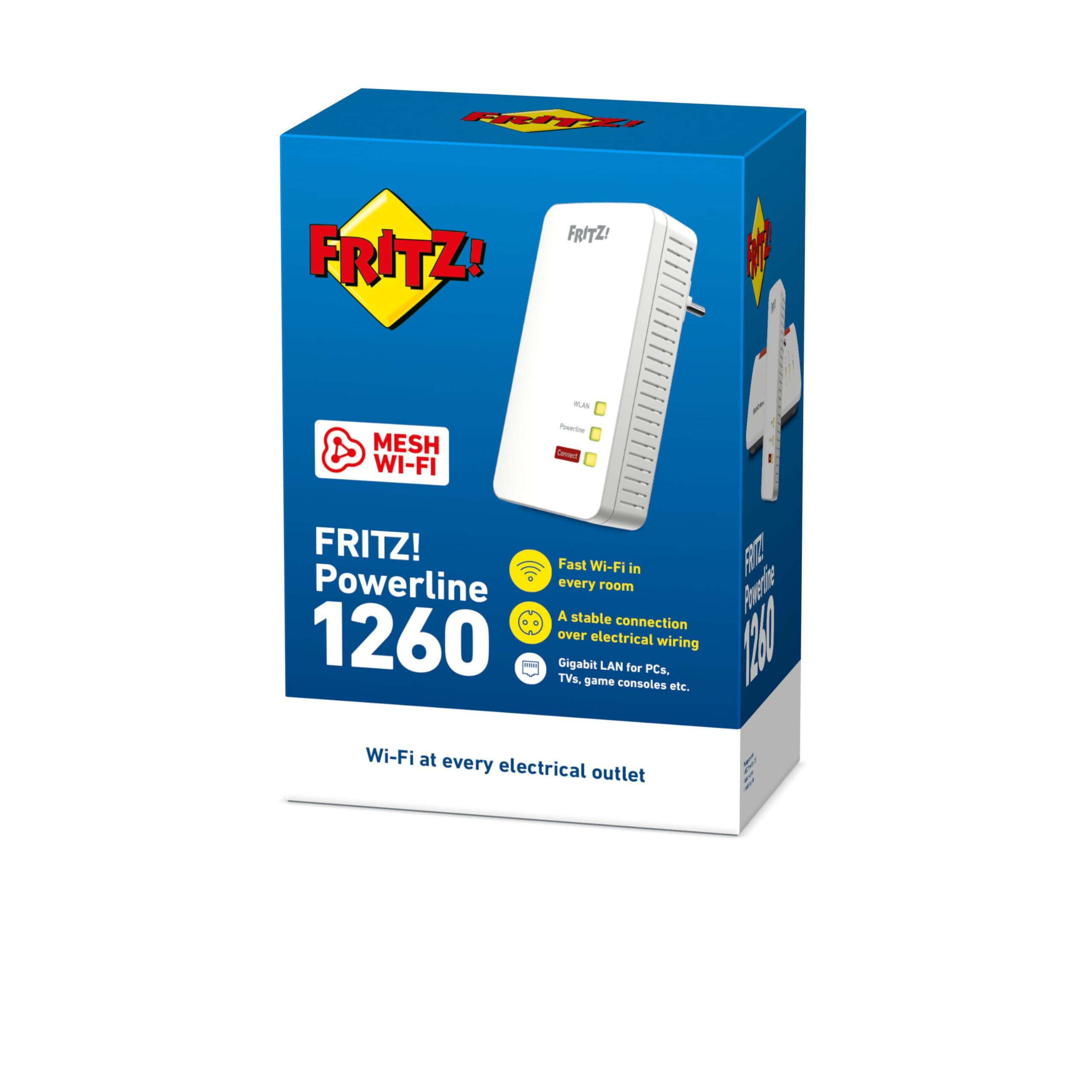 avm-fritz-powerline-1260-wlan-adattatore-singolo-estensore-di-rete-1-200-mbit-s-plc-conforme-a-ieee-p1901-1200-mbps-base-wifi-ac-integrata-mesh-1-porta-gigabit-versione-internazionale