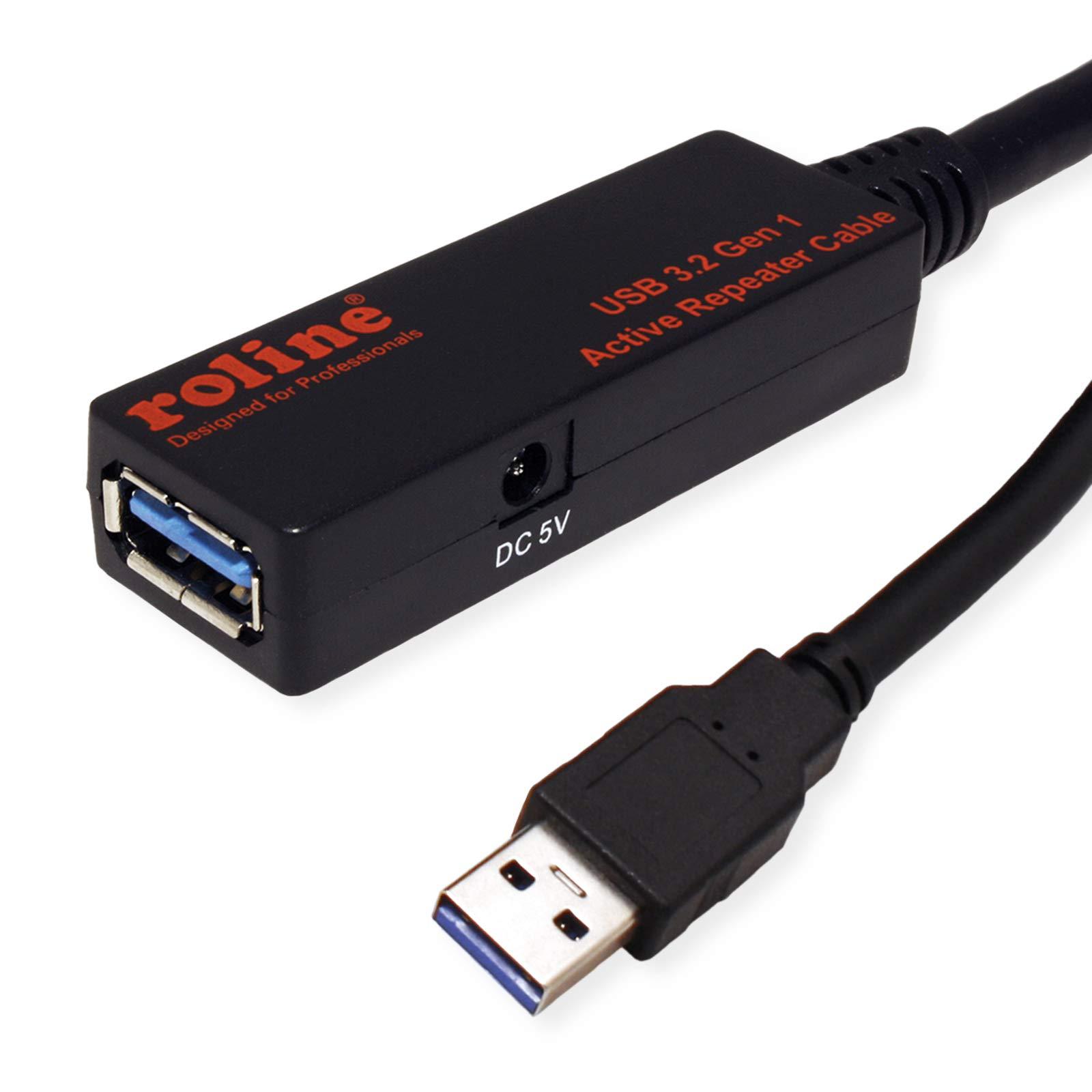roline-cavo-ripetitore-attivo-usb-3-2-gen-1-nero-20-m