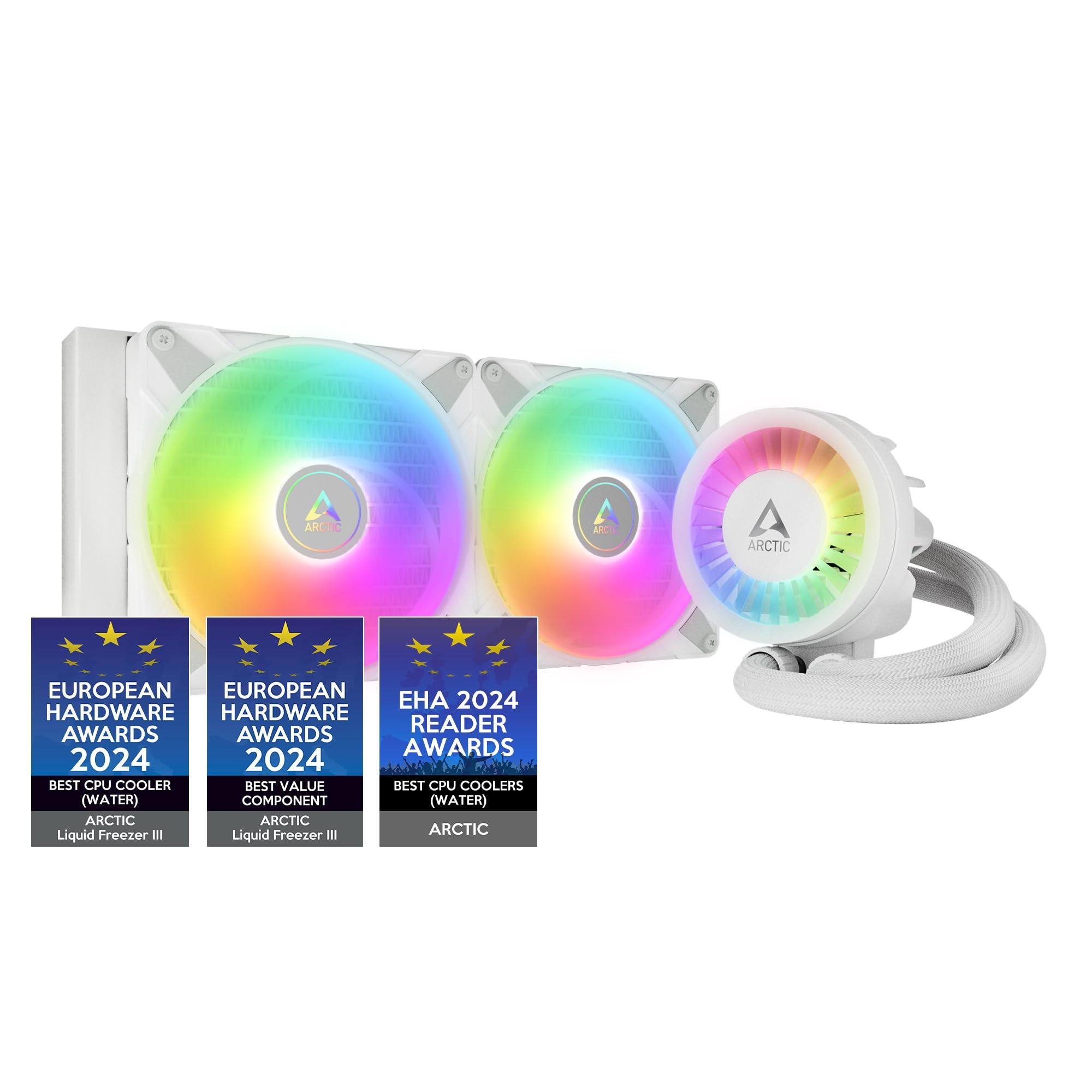 arctic-liquid-freezer-iii-280-a-rgb-bianco-sistema-di-raffreddamento-ad-acqua-per-pc-dissipatore-a-liquido-all-in-one-per-cpu-aio-compatibile-con-intel-e-compatibile-con-amd-pompa-efficiente