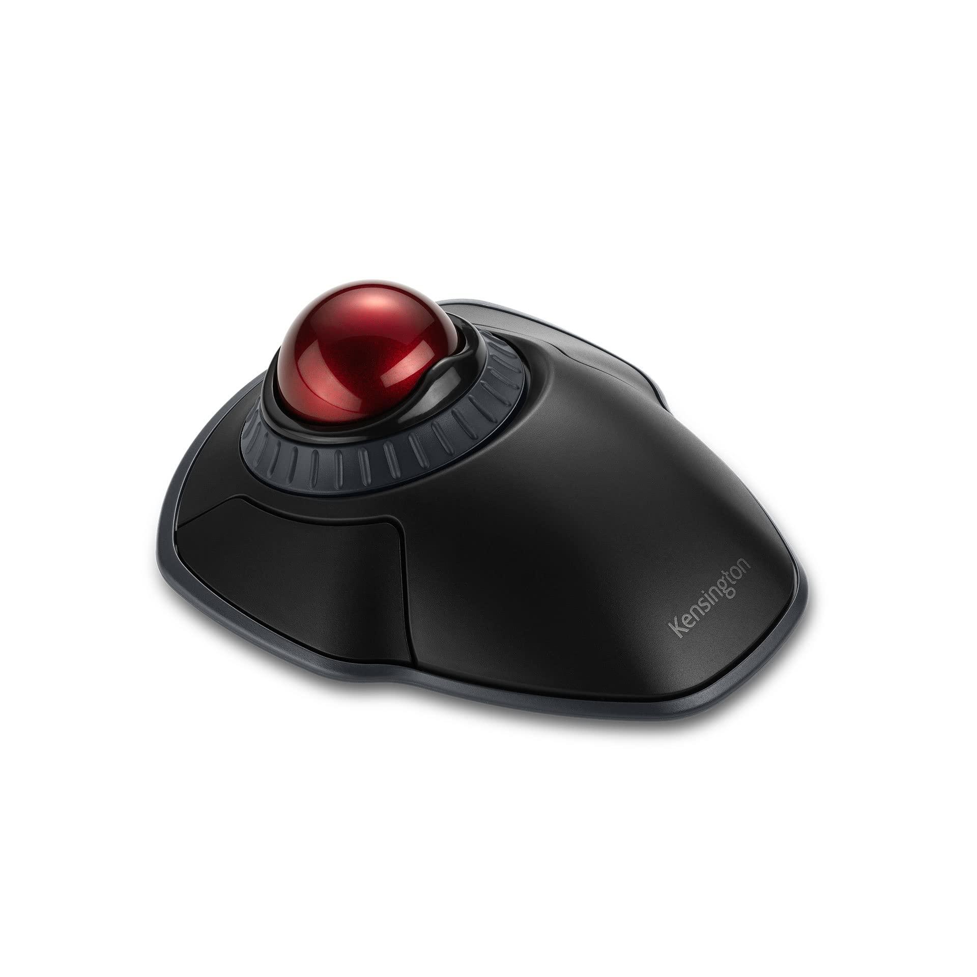 kensington-mouse-trackball-orbit-wireless-2-4-ghz-rotella-di-scorrimento-tracciamento-ottico-e-sicurezza-e-crittografia-aes-design-ambidestro-sfera-da-40-mm-nero-rosso-k70992ww