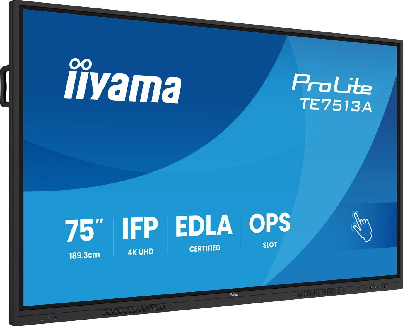 iiyama-prolite-te7513a-b1ag-display-ips-led-da-189-3-cm-75-formato-grande-4-k-uhd-40-punti-touch-puretouch-ir-hdmi-dp-usb-c-usb3-2-rs-232c-rj45-hdmi-out-7h-ops-wifi-android-14-os-icontrol