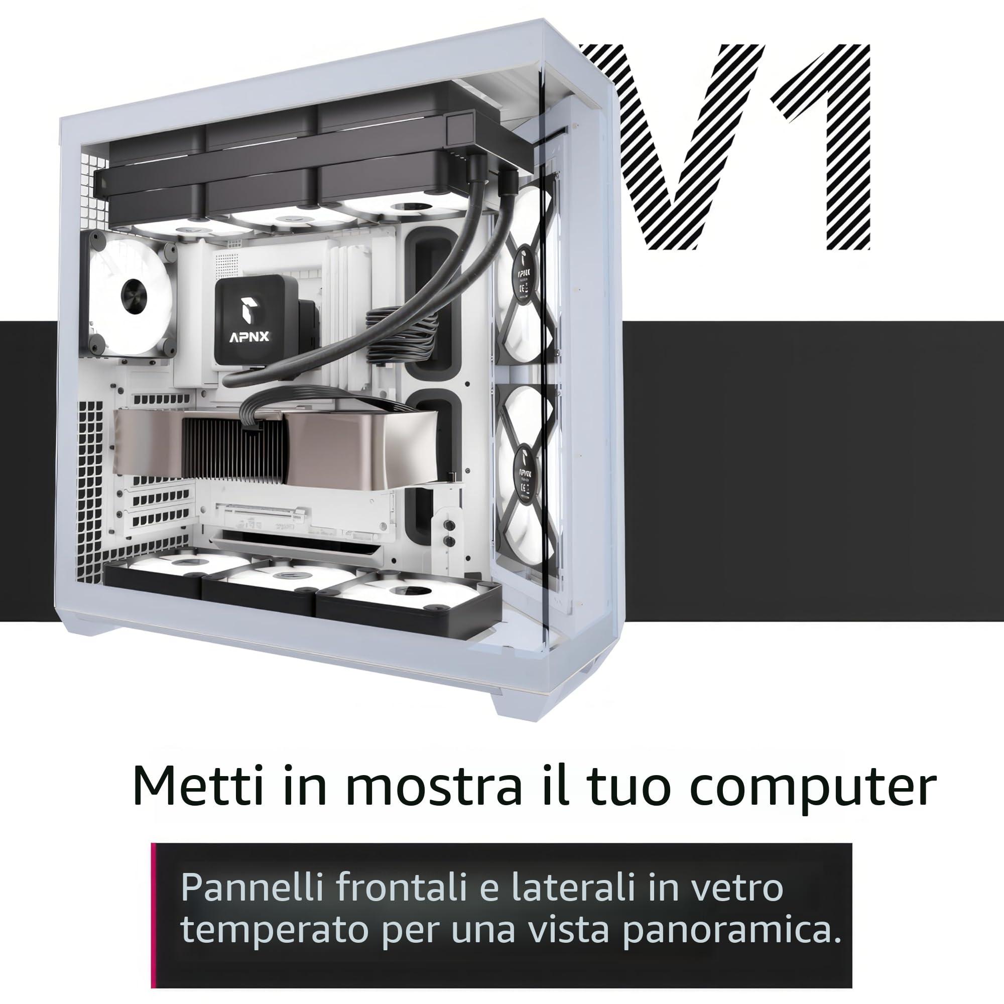 apnx-v1-custodia-per-pc-dual-chamber-atx-mid-tower-airflow-pannelli-panoramici-in-vetro-10-slot-per-ventola-supporto-radiatore-360-mm-ingresso-angolare-16-cm-x-2-staffe-della-ventola-montaggio