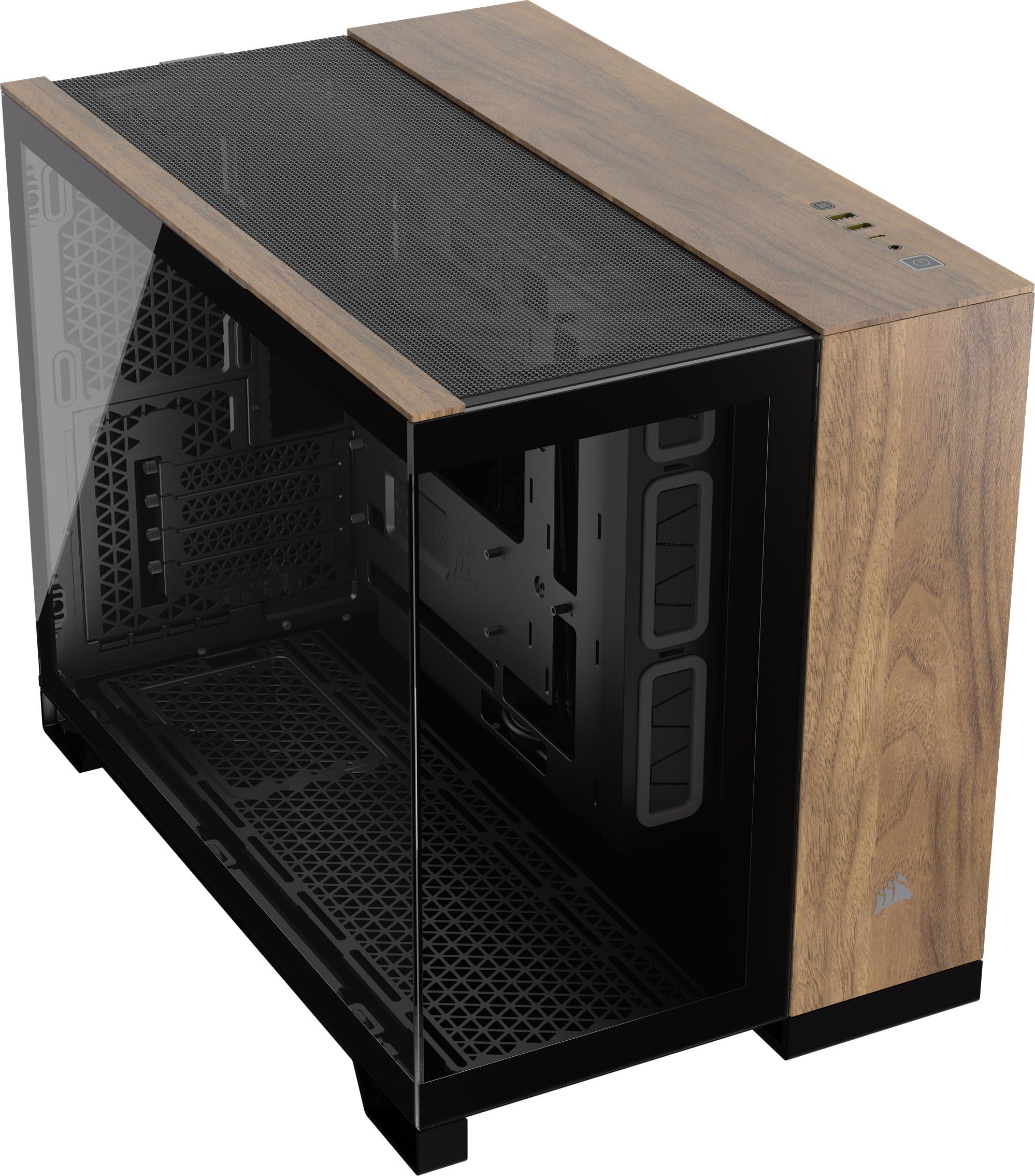 corsair-2500x-small-tower-matx-case-per-pc-a-doppia-camera-vetro-temperato-panoramico-compatibile-con-scheda-madre-a-connessione-inversa-nessuna-ventola-inclusa-nero-legno-di-noce