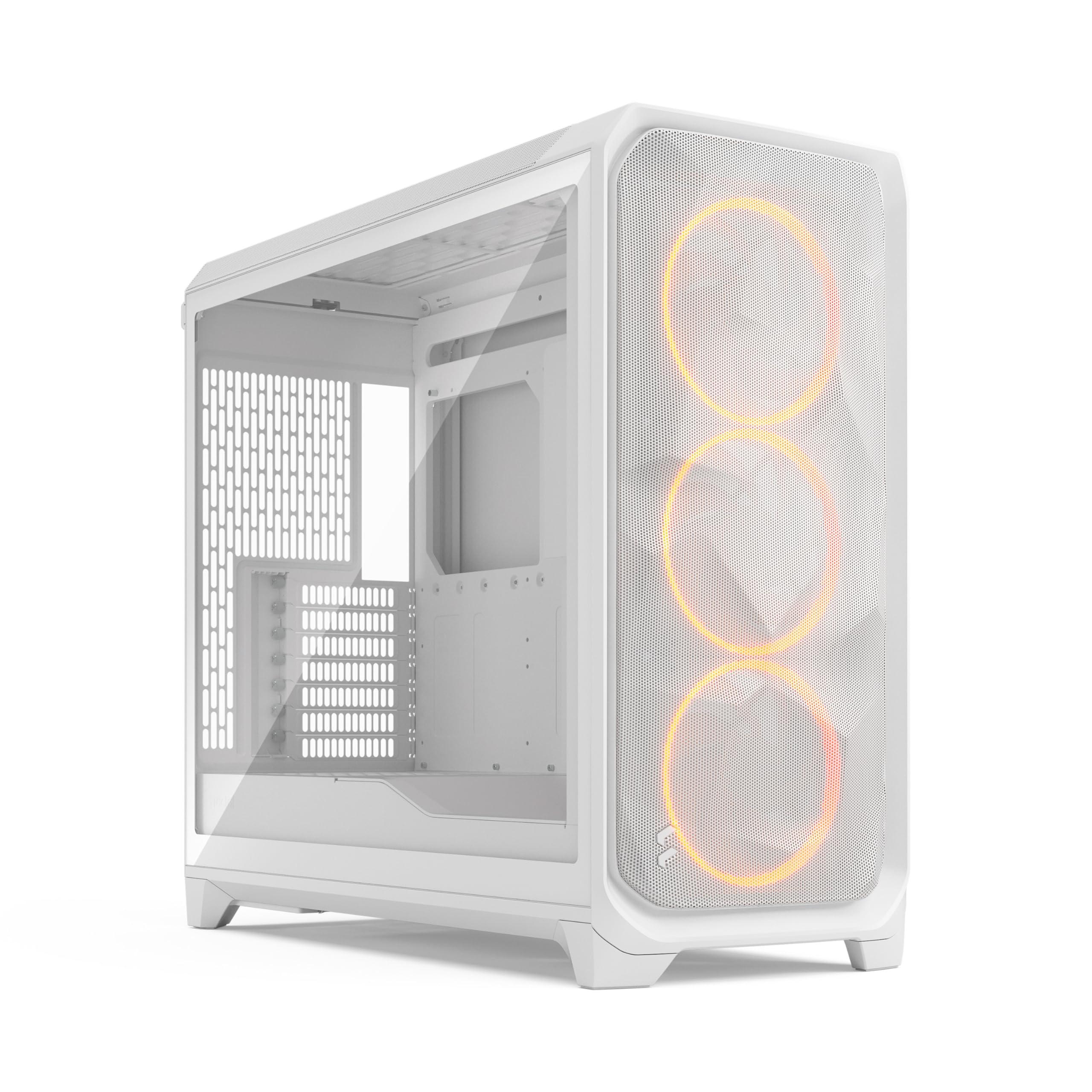 fractal-design-meshify-3-xl-bianco-vetro-temperato-clear-tint-case-pc-gaming-ad-alto-flusso-d-aria-pannello-frontale-in-mesh-tre-ventole-argb-momentum-14-gen-2-incluse-interno-spazioso