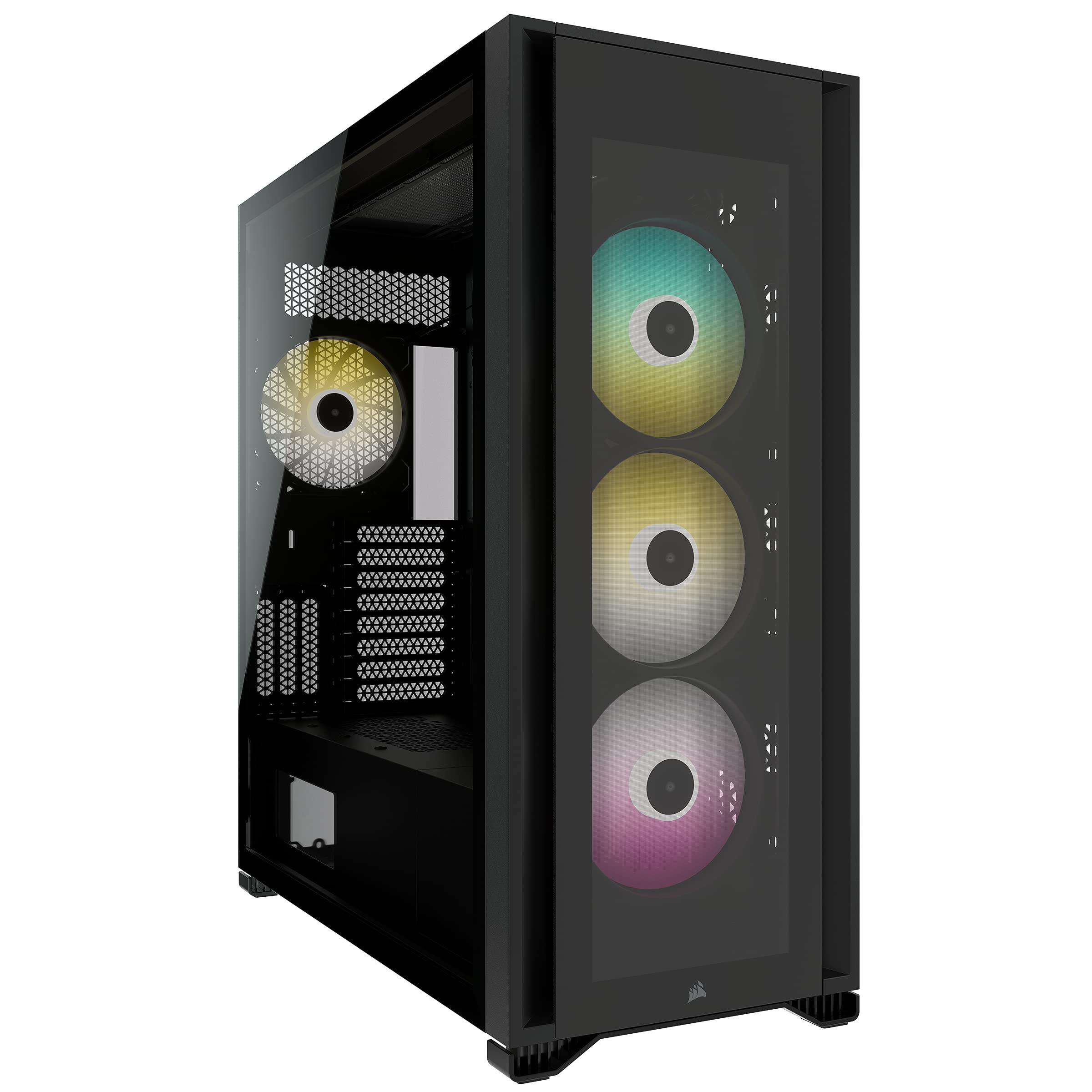 corsair-icue-7000x-rgb-case-per-pc-intelligente-atx-full-tower-tre-pannelli-in-vetro-temperato-quattro-ventole-rgb-da-140-mm-incluse-generoso-spazio-interno-nero