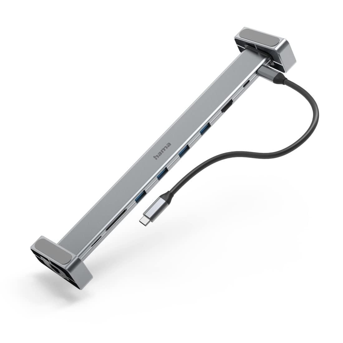 hama-docking-station-con-hub-usb-c-con-supporto-per-computer-portatile-12-porte-2-hdmi-4-usb-a-1-usb-c-1-vga-1-lan-ethernet-2-lettori-di-schede-1-aux-adattatore-usbc-hub-12-in-1-supporto-per