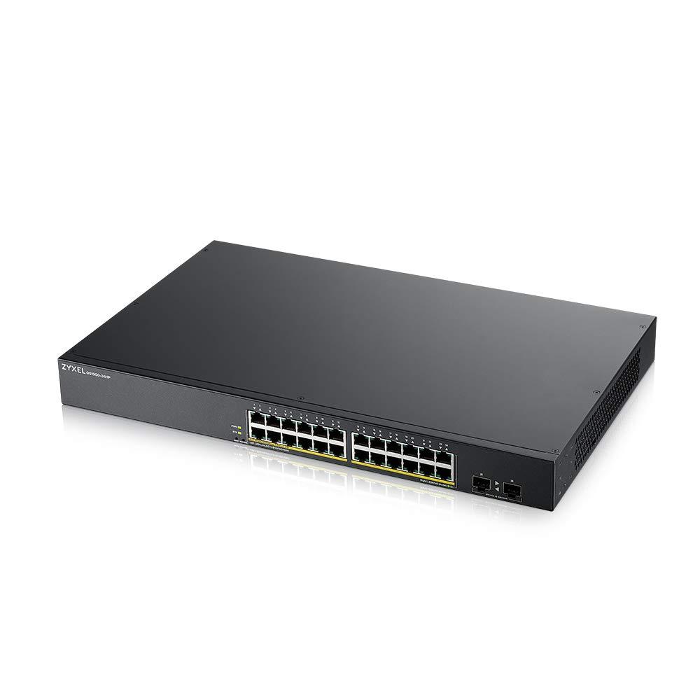 zyxel-24-porte-gigabit-poe-switch-gestione-smart-montaggio-in-rack-24-porte-poe-von-budget-da-170-w-e-2-porte-sfp-vlan-igmp-qos-garanzia-a-vita-gs1900-24hp