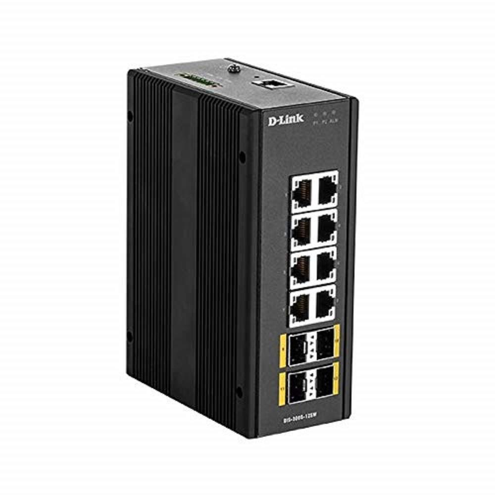 d-link-dis-300g-12sw-switch-verwaltet-8-x-10-100-1000-4-x-100-1000-sfp-an-din-schiene-montierbar-wandmontierbar-dis-300g-12sw