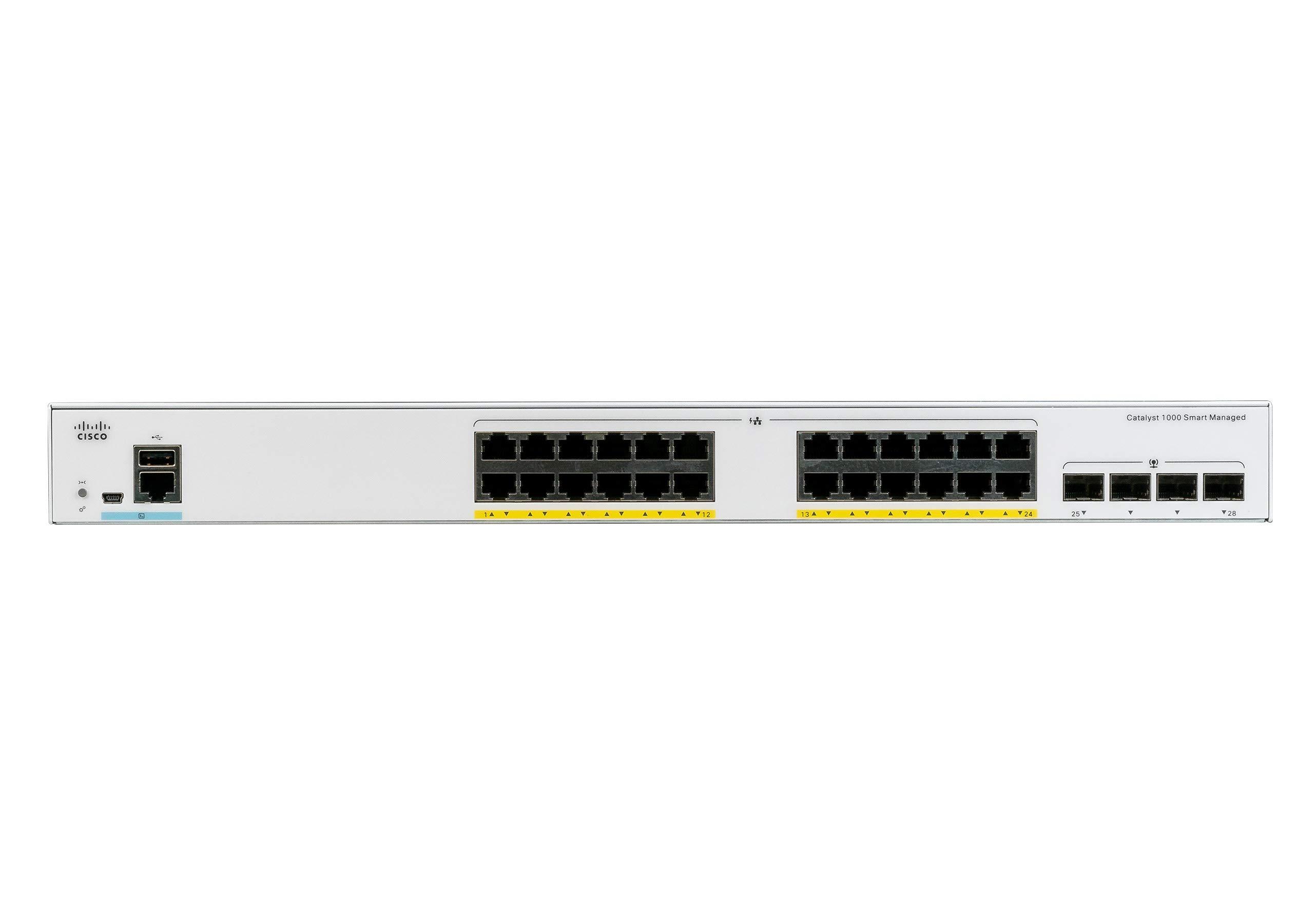 cisco-catalyst-1000-24t-4g-l-switch-di-rete-a-24-porte-gigabit-ethernet-gbe-4-porte-uplink-sfp-da-1g-funzionamento-senza-ventole-garanzia-limitata-a-vita-con-formula-avanzata-c1000-24t-4g-l
