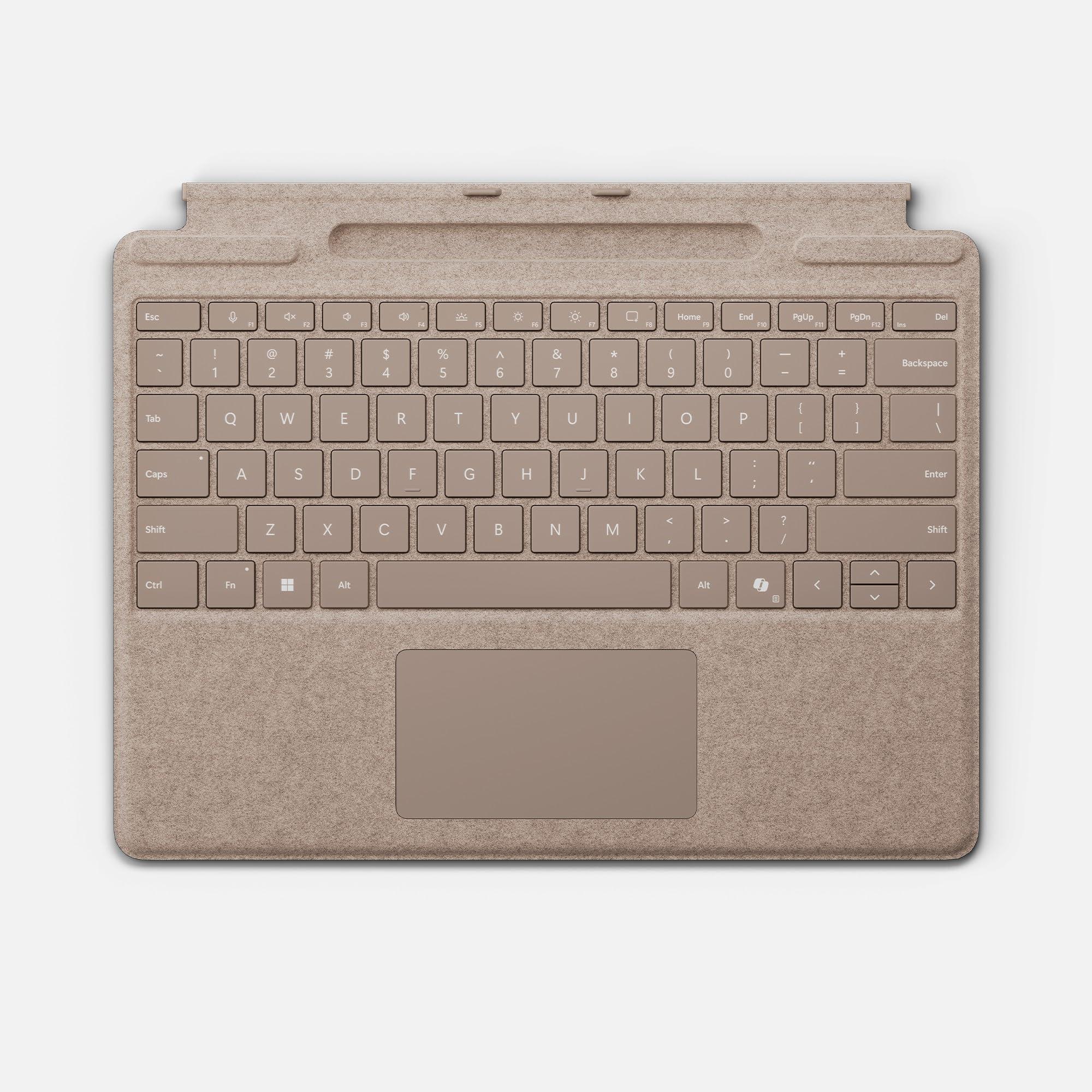 microsoft-surface-pro-keyboard-tastatur-mit-trackpad-beschleunigungsmesser-surface-slim-pen-2-ablage-und-ladeschale-qwertz-deutsch-sterreichisch-dune-f-r-surface-pro-10-pro-11-pro-8