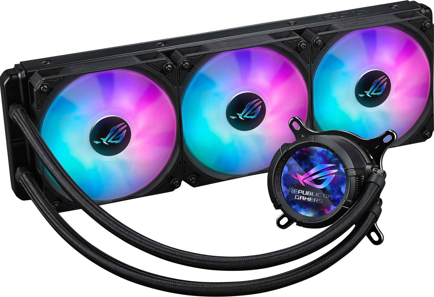 asus-rog-strix-lc-iii-360-argb-lcd-dissipatore-di-calore-a-liquido-per-cpu-con-blocco-dell-acqua-ruotabile-a-360-pompa-asetek-v2-di-7a-generazione-schermo-lcd-ventole-rog-argb-aura-sync-nero