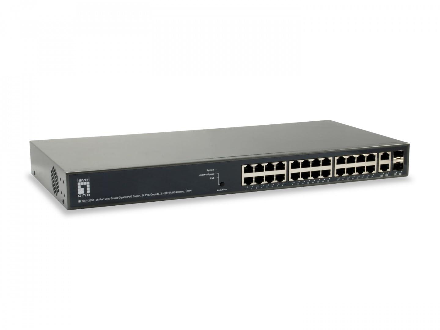 levelone-switch-web-smart-gigabit-poe-802-3at-poe-plus-24-poe-outputs-370w-2-x-sfp
