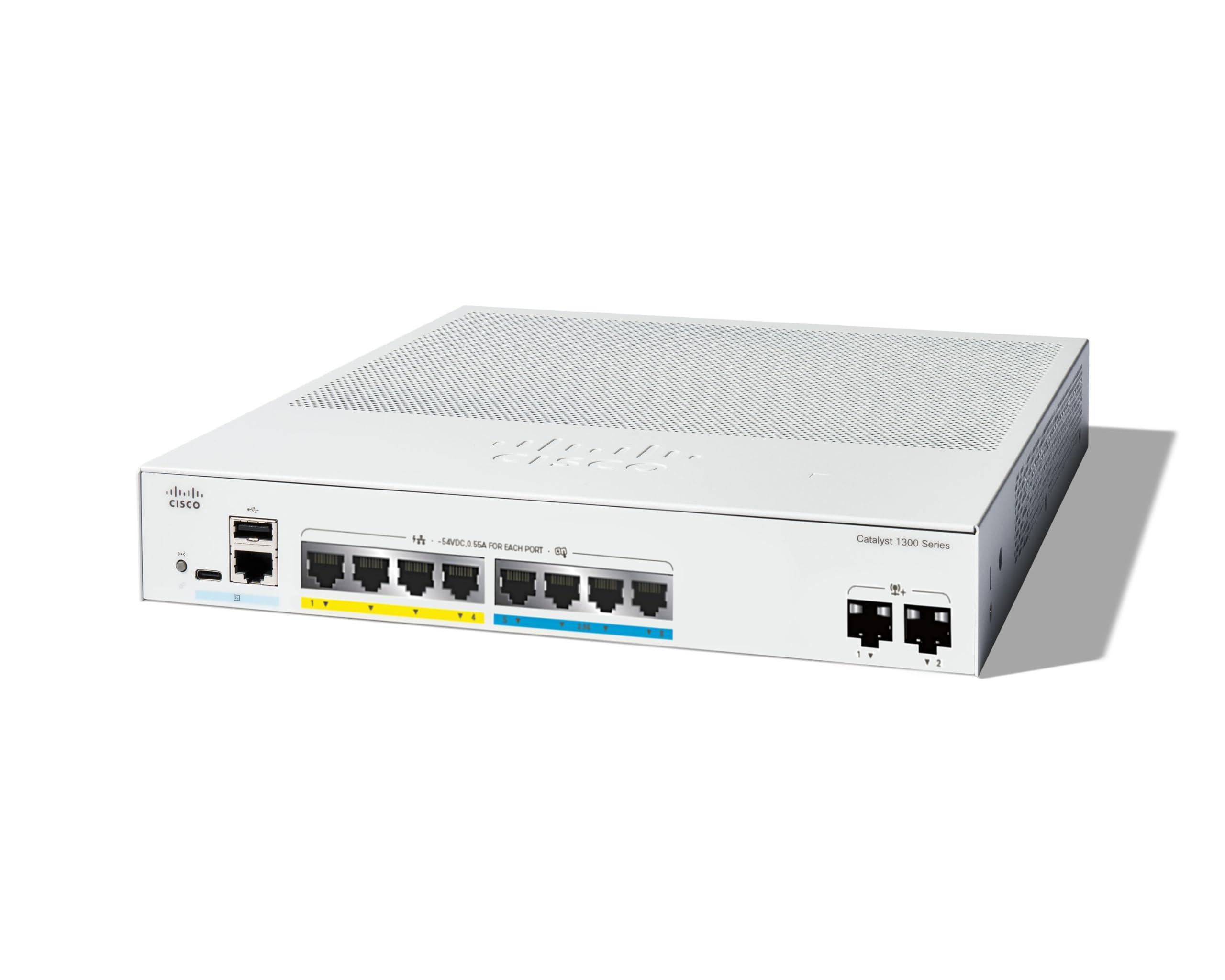 cisco-catalyst-1300-8mgp-2x-managed-switch-4-porte-ge-4-porte-2-5ge-poe-2-porte-sfp-10ge-protezione-limitata-a-vita-c1300-8mgp-2x