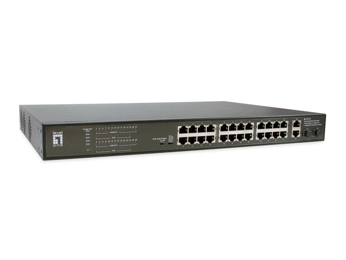switch-levelone-28x-fe-fgp-2831-2xge-2xgsfp-390w-802-3xpoe
