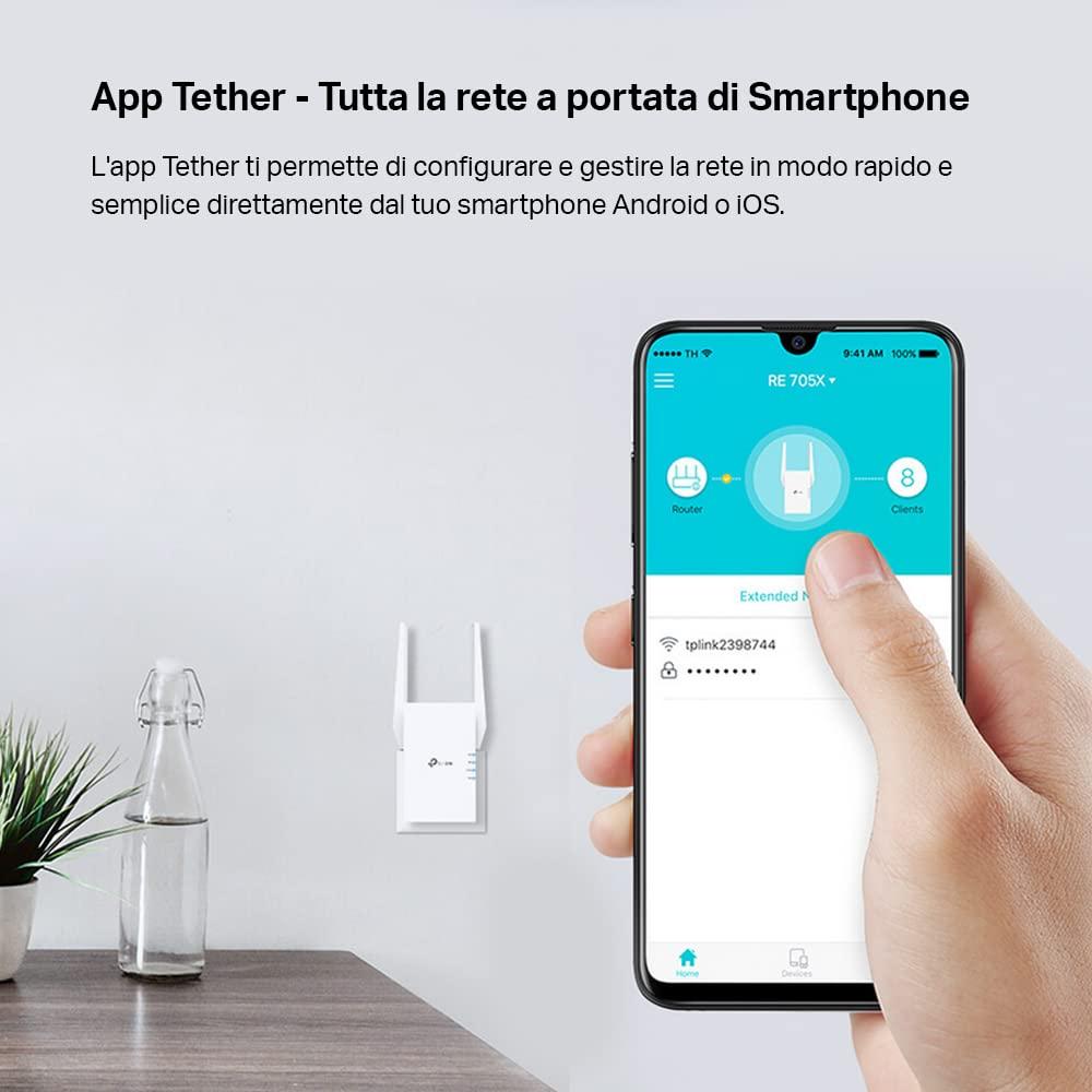 tp-link-re705x-ripetitore-wifi-6-amplificatore-ax3000mbps-extender-booster-1-porta-gigabit-ethernet-ultraveloce-amplificatore-segnale-nuovo-prodotto-con-tp-link-onemesh