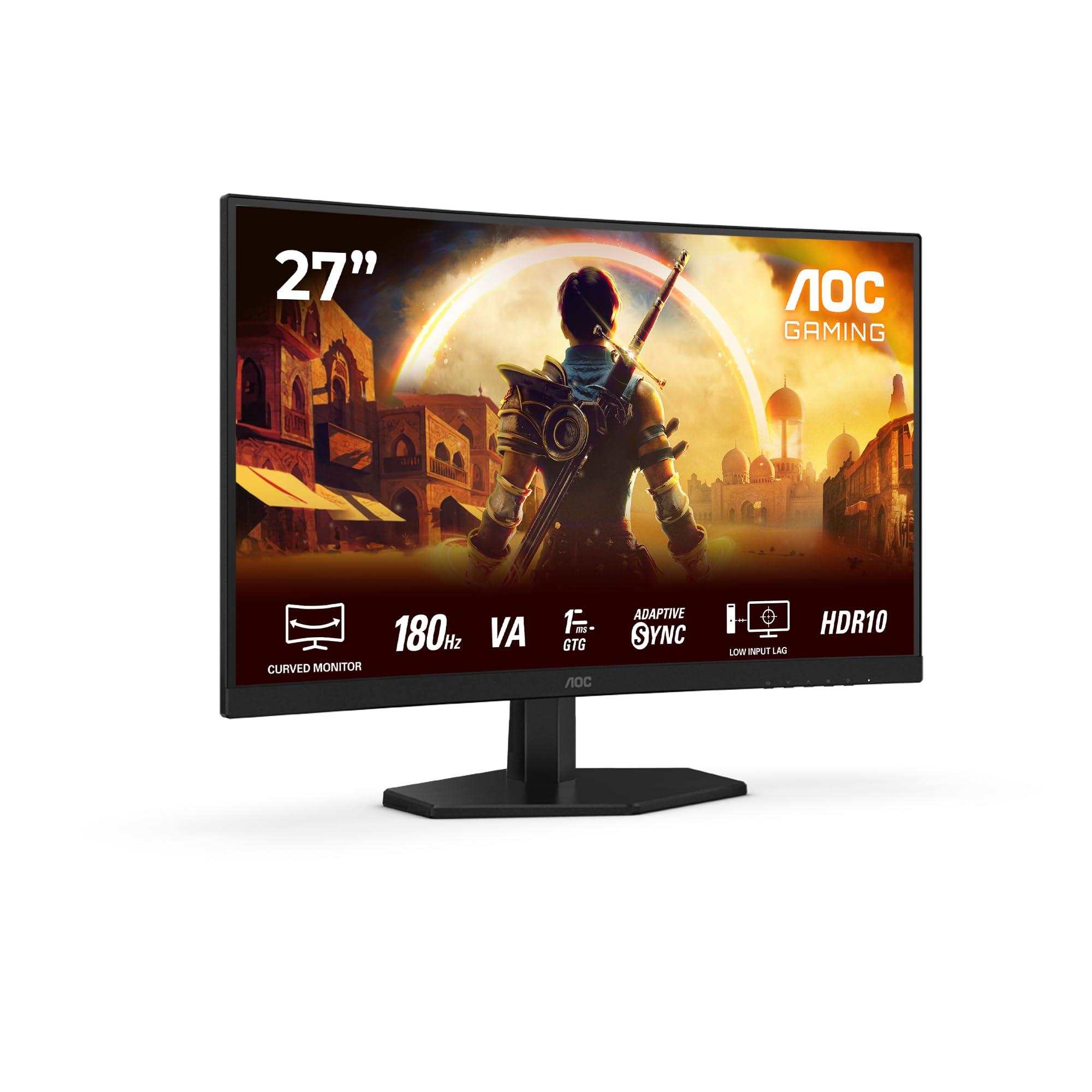 aoc-gaming-c27g42e-monitor-curvo-full-hd-da-27-pollici-180-hz-0-5-ms-freesync-premium-1920x1080-1x-hdmi-2-0-1x-displayport-1-4-nero-27-inch-fhd-altoparlanti