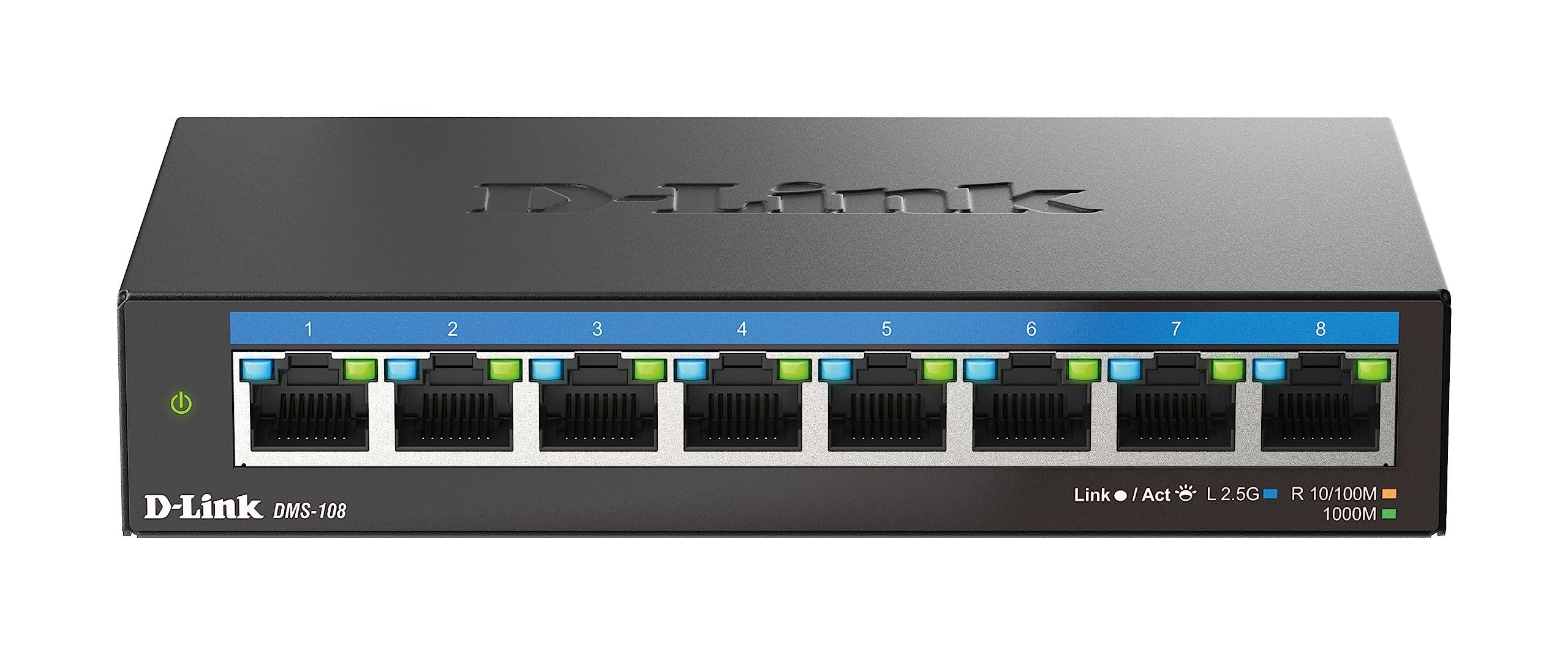 d-link-dms-108-switch-non-gestito-multi-gigabit-a-8-porte-con-otto-porte-da-2-5-g-senza-ventola-compatto-struttura-in-metallo-qos-plug-and-play