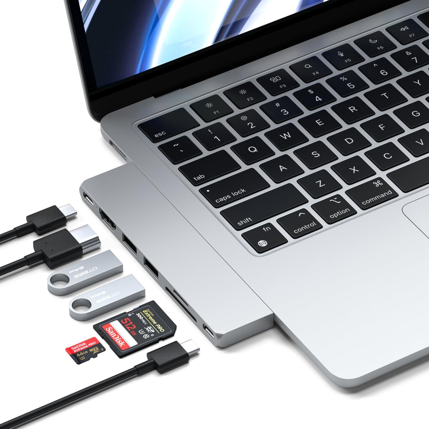 satechi-7-in-1-usb4-pro-slim-usb-c-hub-fino-a-6k-a-60hz-ricarica-pd-da-100w-trasferimento-dati-veloce-usb-3-2-gen2-hdmi-4k-lettori-di-schede-sd-microsd-per-macbook-air-e-pro-argento