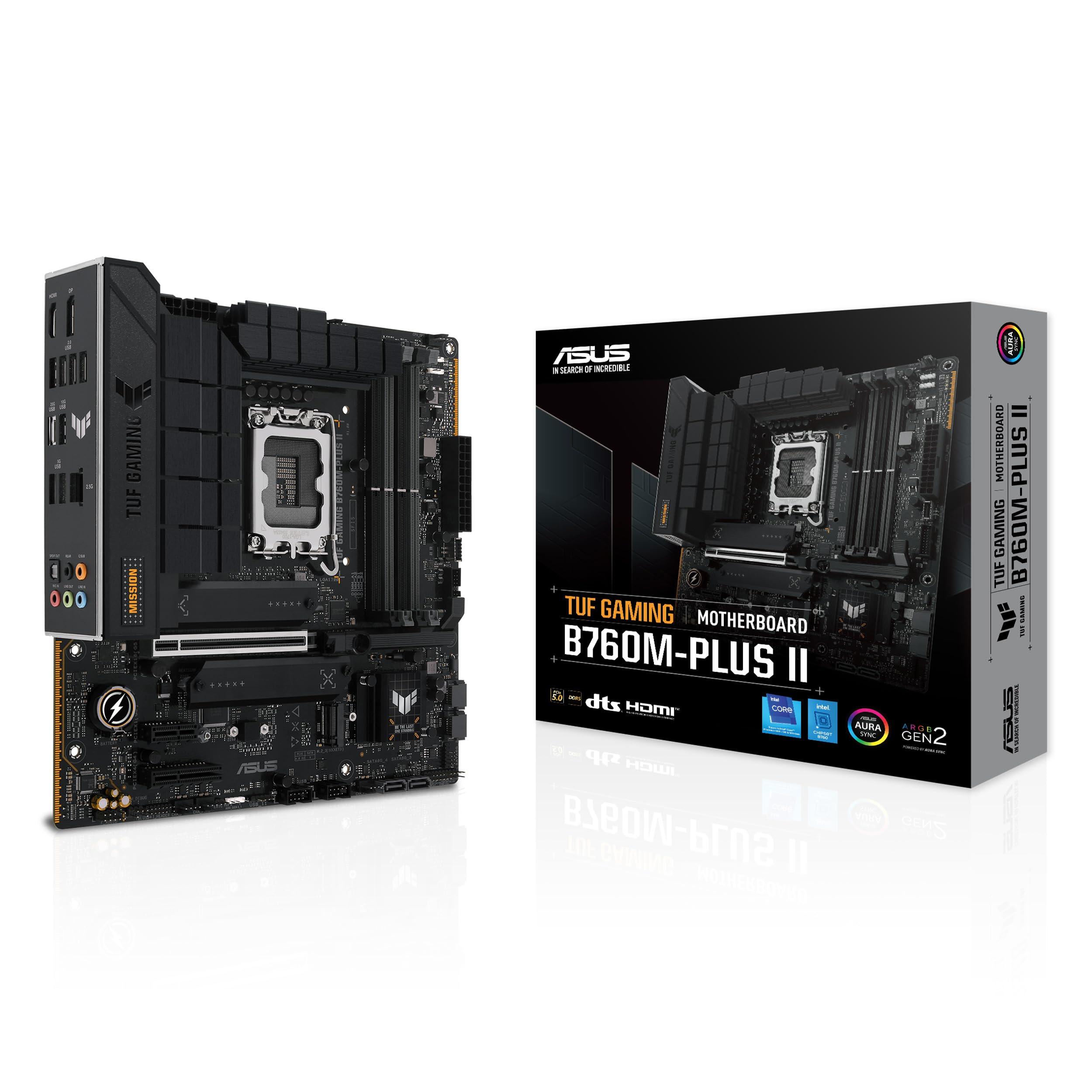 asus-tuf-gaming-b760m-plus-ii-scheda-madre-intel-lga-1700-matx-ddr5-slot-pcie-5-0-3-pcie-4-0-m-2-ethernet-realtek-2-5gb-displayport-hdmitm-usb-10gbps-type-c-aura-sync-nero