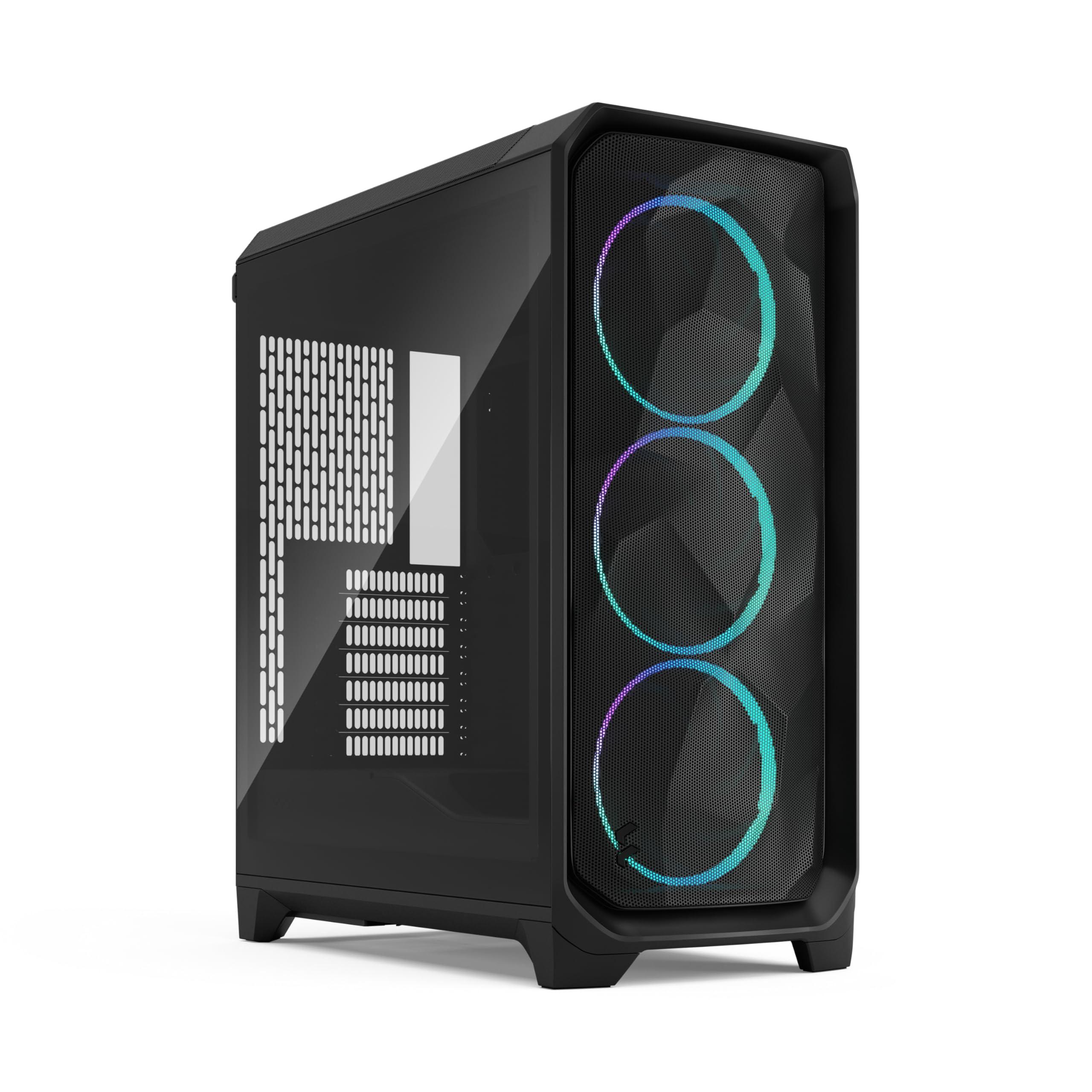 fractal-design-meshify-3-rgb-black-tempered-glass-light-tint-high-airflow-pc-gaming-case-mesh-front-panel-three-argb-momentum-14-gen-2-fans-included