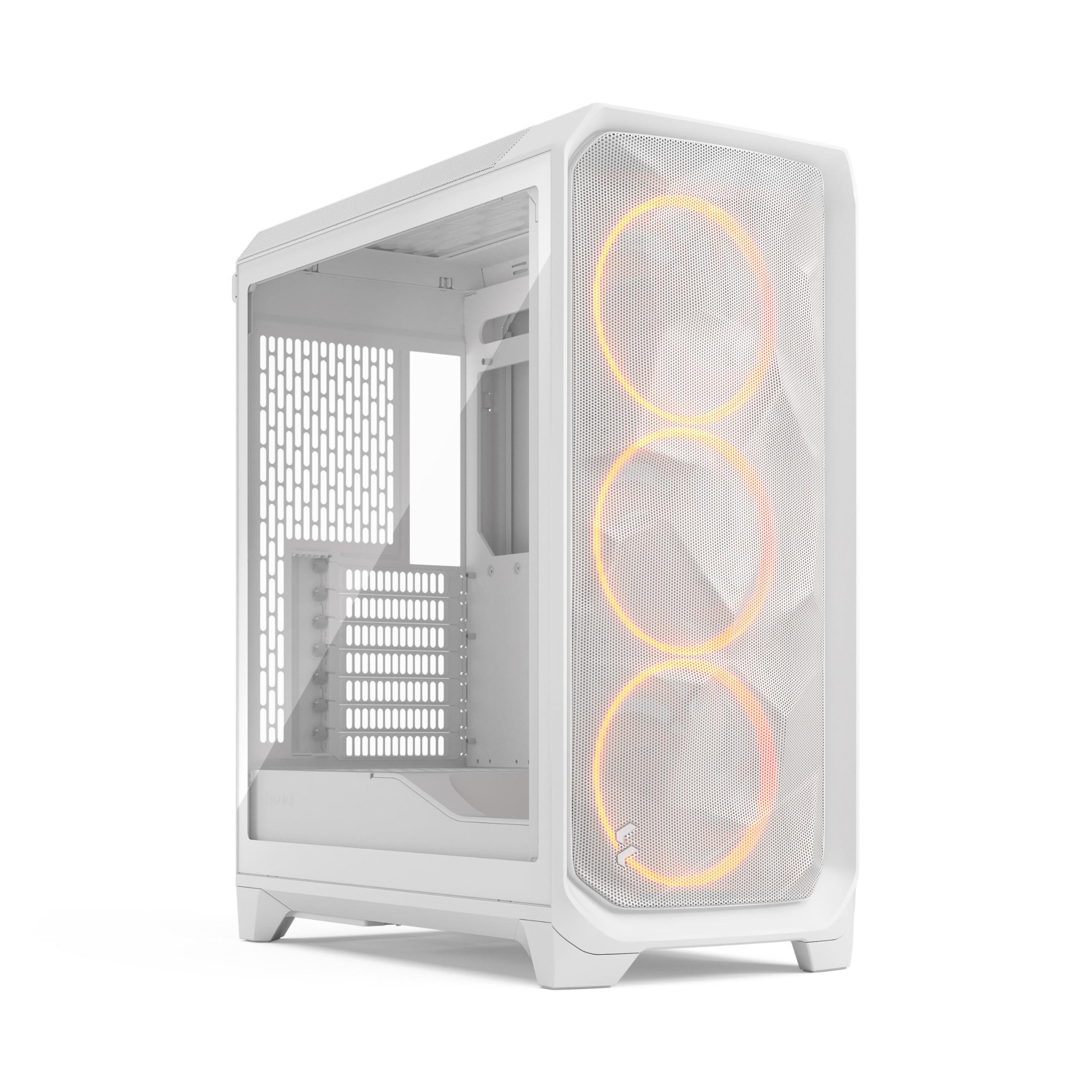 fractal-design-meshify-3-rgb-white-tempered-glass-clear-tint-high-airflow-pc-gaming-case-mesh-front-panel-three-argb-momentum-14-gen-2-fans-included