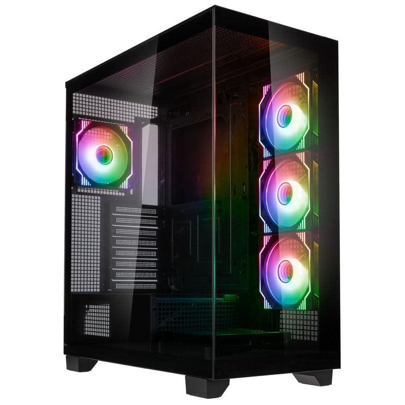 kolink-unity-arena-pc-case-borderless-glass-side-panel-420-mm-gpu-freedom-half-psu-case-pre-installed-kolink-umbra-x-fans-spcc-steel-mid-tower-black