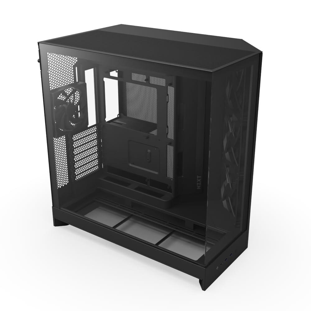 nzxt-h9-flow-2025-grande-case-pc-atx-mid-tower-a-doppia-camera-con-flusso-d-aria-include-3-ventole-da-140mm-e-1-da-120mm-supporto-radiatore-da-420mm-vetro-temperato-nero