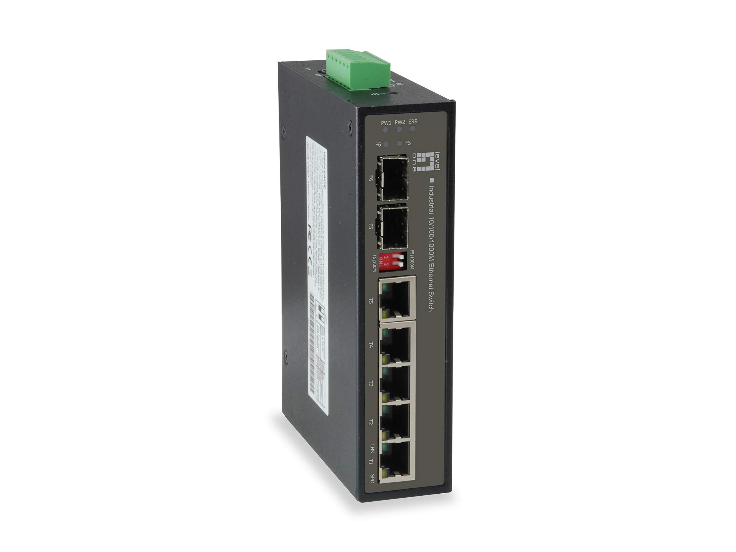 levelone-ies-0600-gigabit-ethernet-10-100-1000-nero-switch-di-rete-gigabit-ethernet-10-100-1000-full-duplex-montabile-a-parete