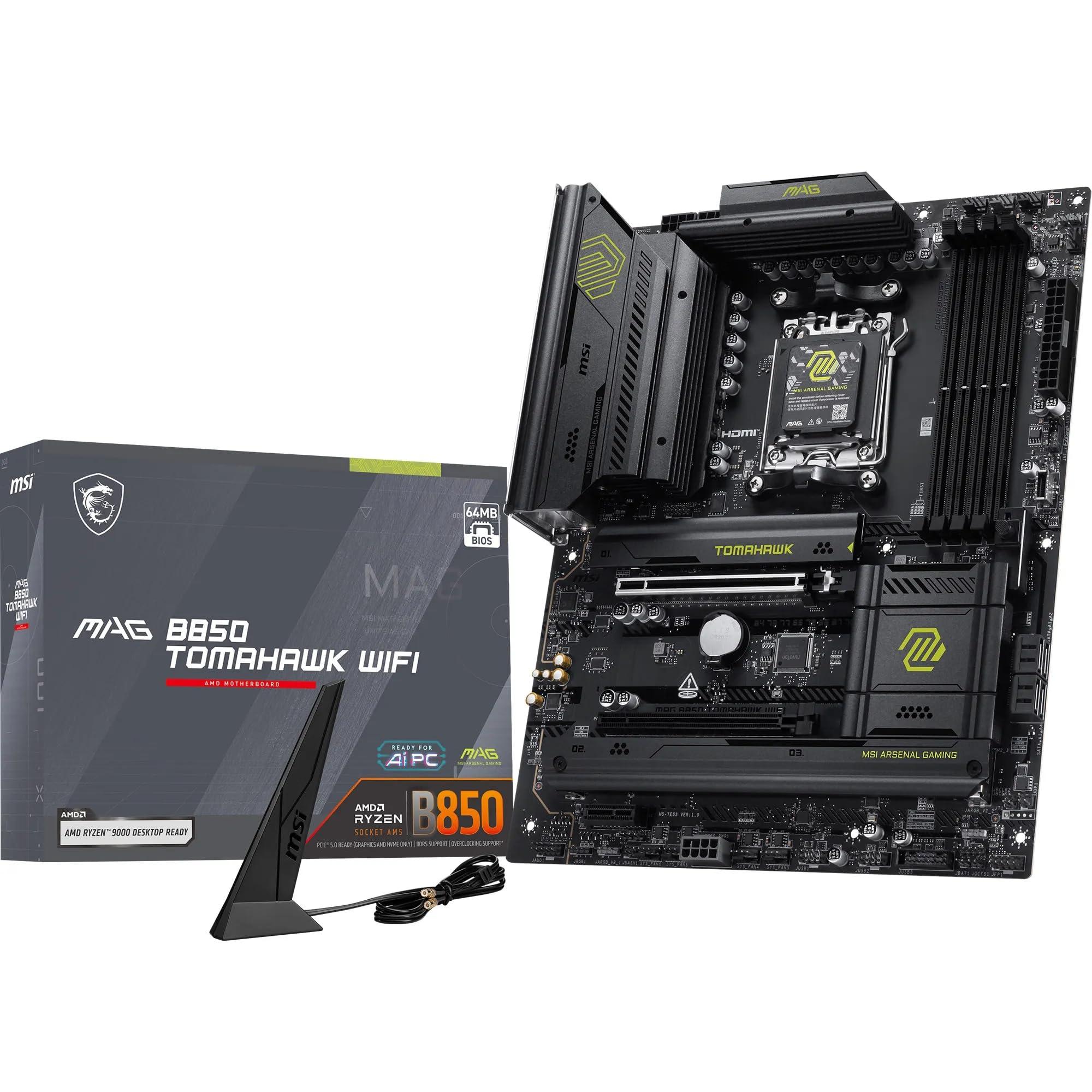 msi-mag-b850-tomahawk-wifi-scheda-madre-atx-supporta-processori-amd-ryzen-9000-8000-7000-am5-80a-sps-vrm-ddr5-memory-boost-8200-mt-s-oc-pcie-5-0-x16-m-2-gen5-wi-fi-7-5g-lan