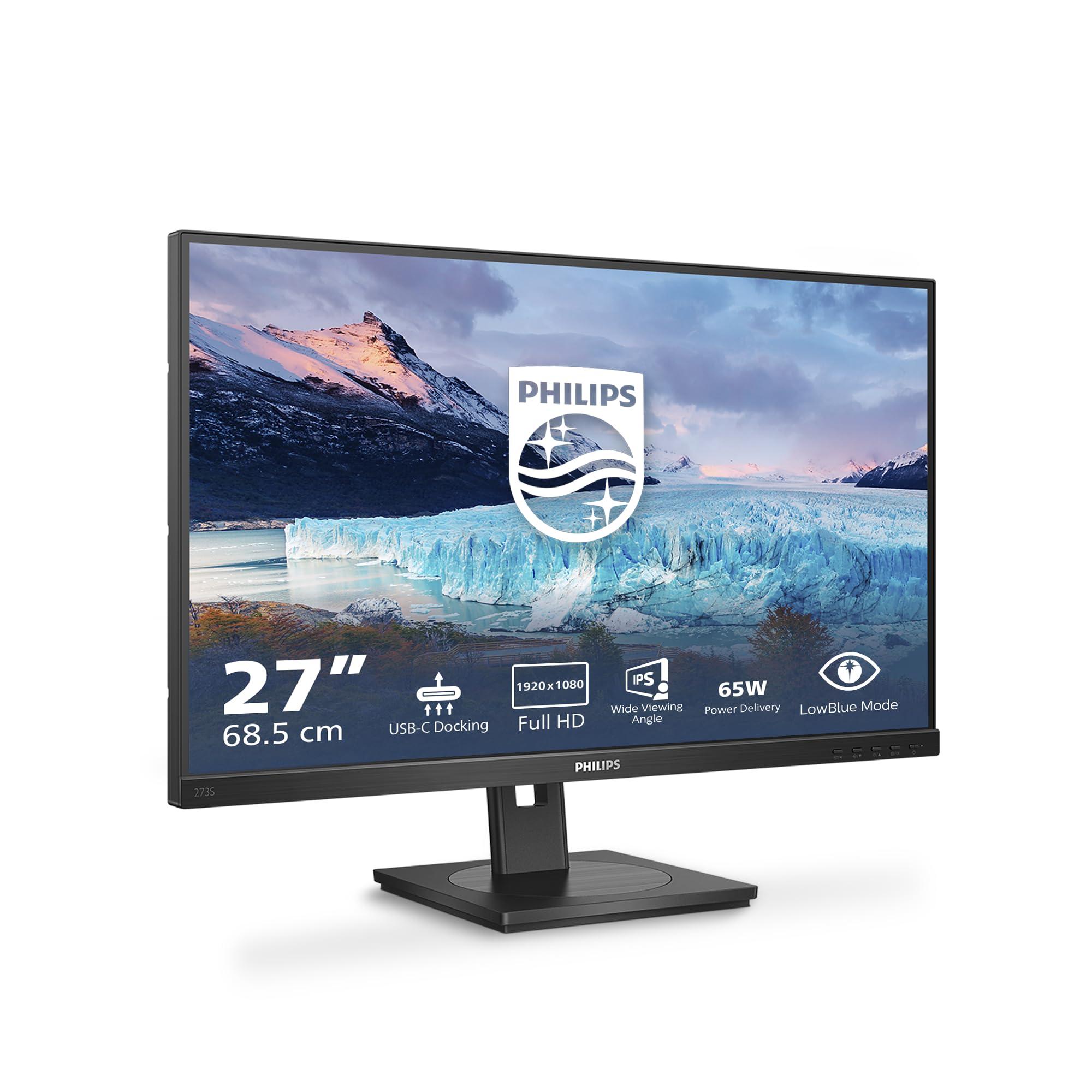 philips-273s1-monitor-docking-da-27-pollici-fhd-usb-c-docking-65w-pd-ips-tuv-eye-comfort-regolabile-in-altezza-altoparlanti-senza-sfarfallio-1920x1080-300cd-m-hdmi-1-4-dp-1-2-usb-c-rj45
