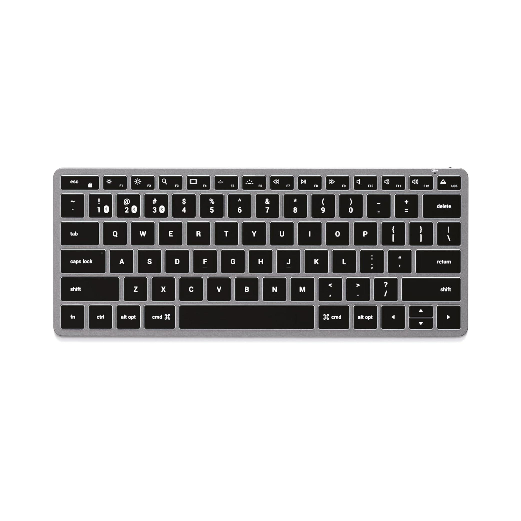 satechi-slim-x1-bluetooth-wireless-tastiera-layout-qwerty-stati-uniti-design-multi-dispositivo-retroilluminato-per-macbook-air-e-pro-m5-m4-mac-mini-ipad-air-e-pro-m5-m4-imac-e-altri-grigio