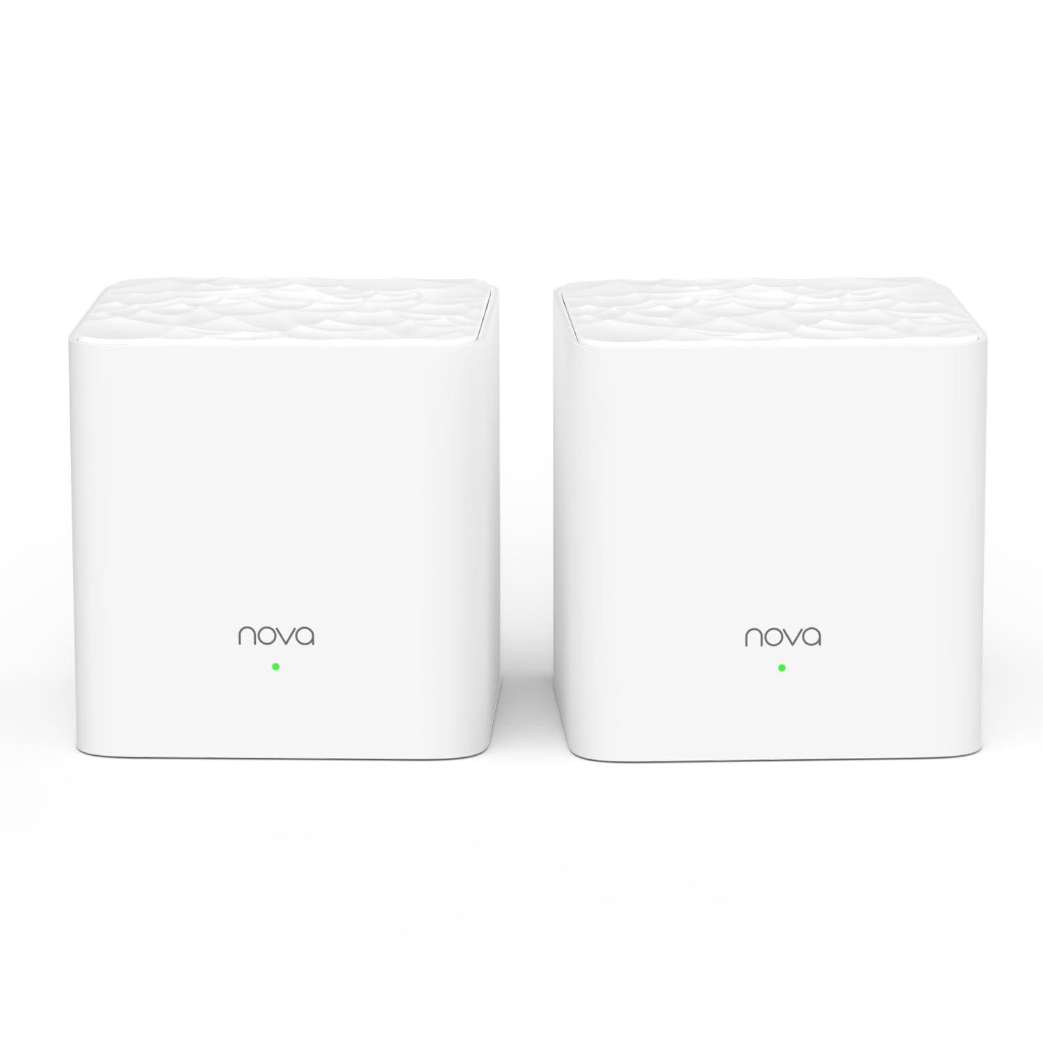 tenda-nova-mw3-wifi-mesh-ac1200-dual-band-con-copertura-fino-a-200mq-2-porte-fast-ethernet-roaming-senza-interruzioni-rete-ospite-parental-control-confezione-da-2-pezzi