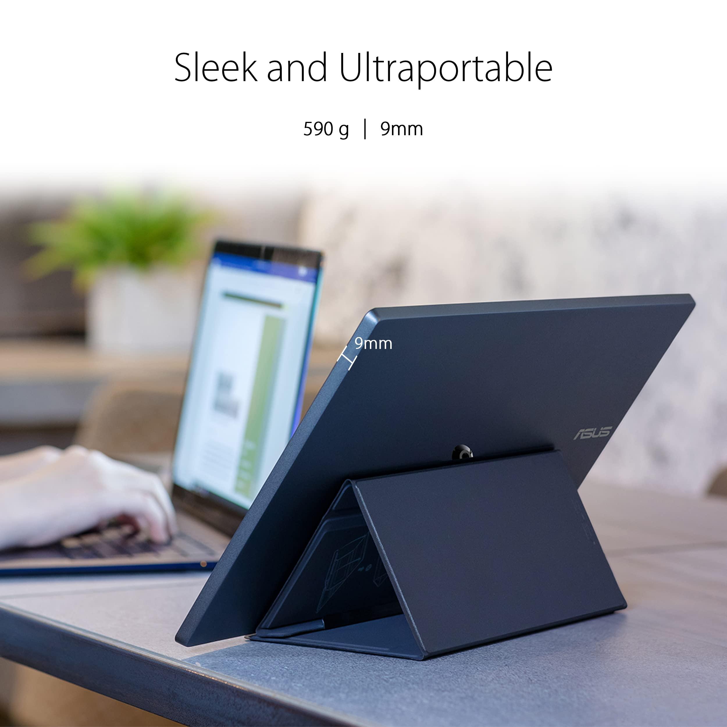 asus-zenscreen-monitor-portatile-14-1080p-fhd-mb14ac-monitor-da-viaggio-ips-usb-c-e-usb-3-0-anti-sfarfallio-filtro-luce-blu-smart-cover-monitor-esterno-per-laptop-e-macbook