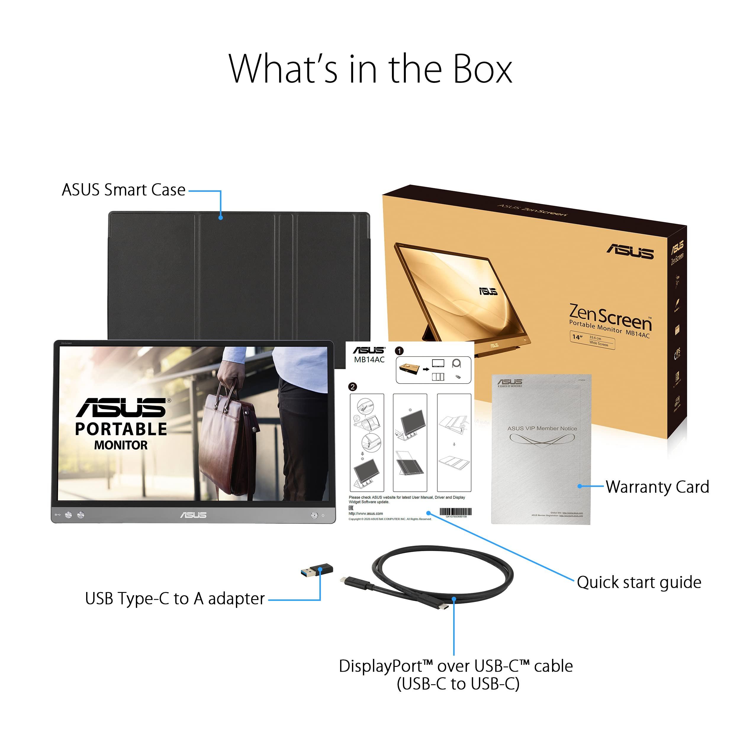 asus-zenscreen-monitor-portatile-14-1080p-fhd-mb14ac-monitor-da-viaggio-ips-usb-c-e-usb-3-0-anti-sfarfallio-filtro-luce-blu-smart-cover-monitor-esterno-per-laptop-e-macbook