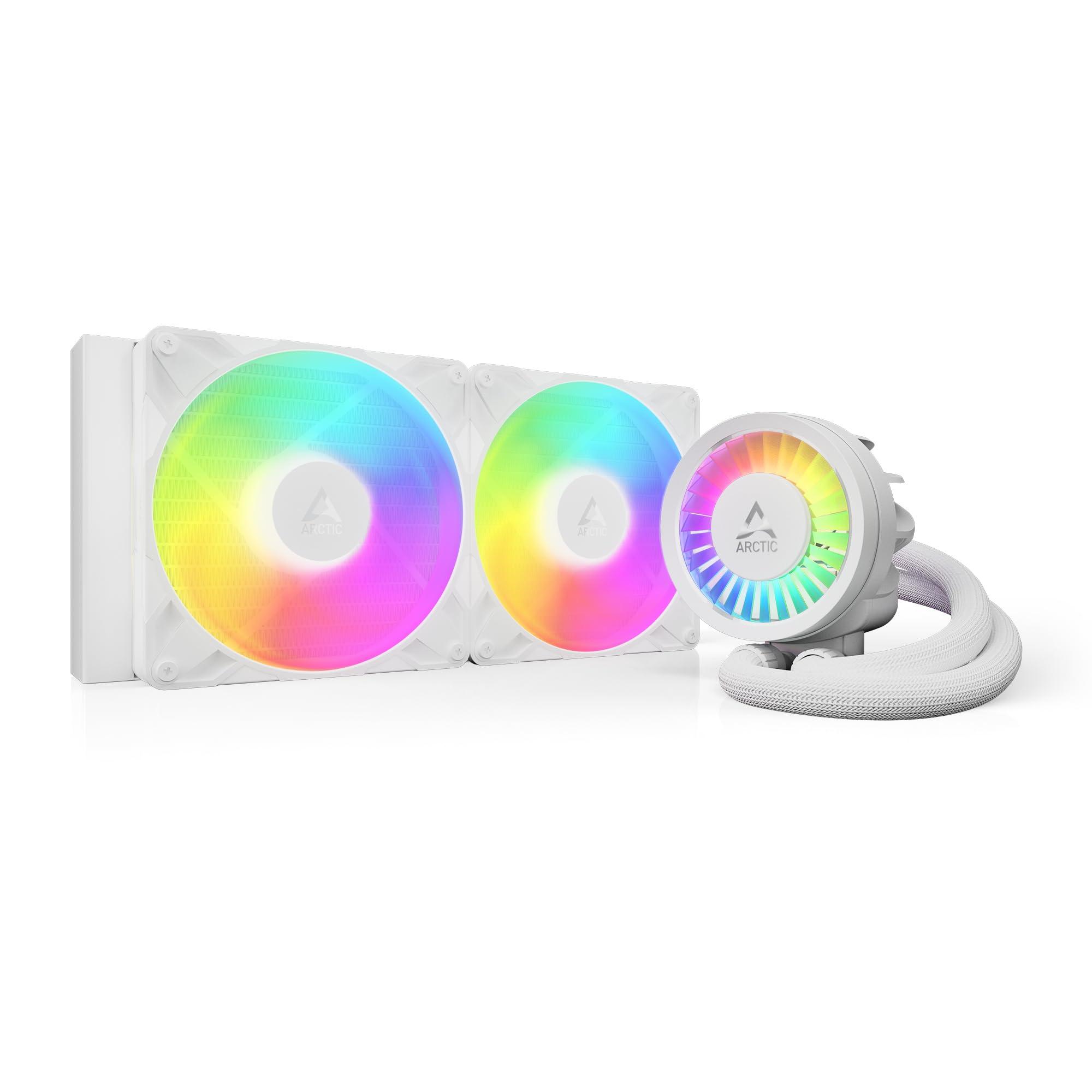 arctic-liquid-freezer-iii-pro-280-a-rgb-bianco-dissipatore-aio-cpu-2-x-140-mm-raffreddamento-liquido-radiatore-38-mm-pompa-pwm-fan-vrm-am5-am4-intel-lga1851-1700-telaio-contatto-bianco