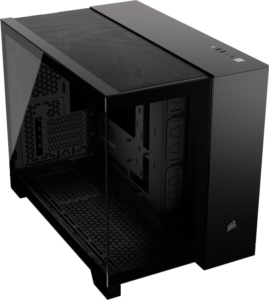 corsair-2500x-case-per-pc-matx-in-vetro-temperato-nessuna-ventola-inclusa-design-a-doppia-camera-ampia-flessibilita-di-raffreddamento-compatibile-con-schede-madri-a-connessione-inversa-nero