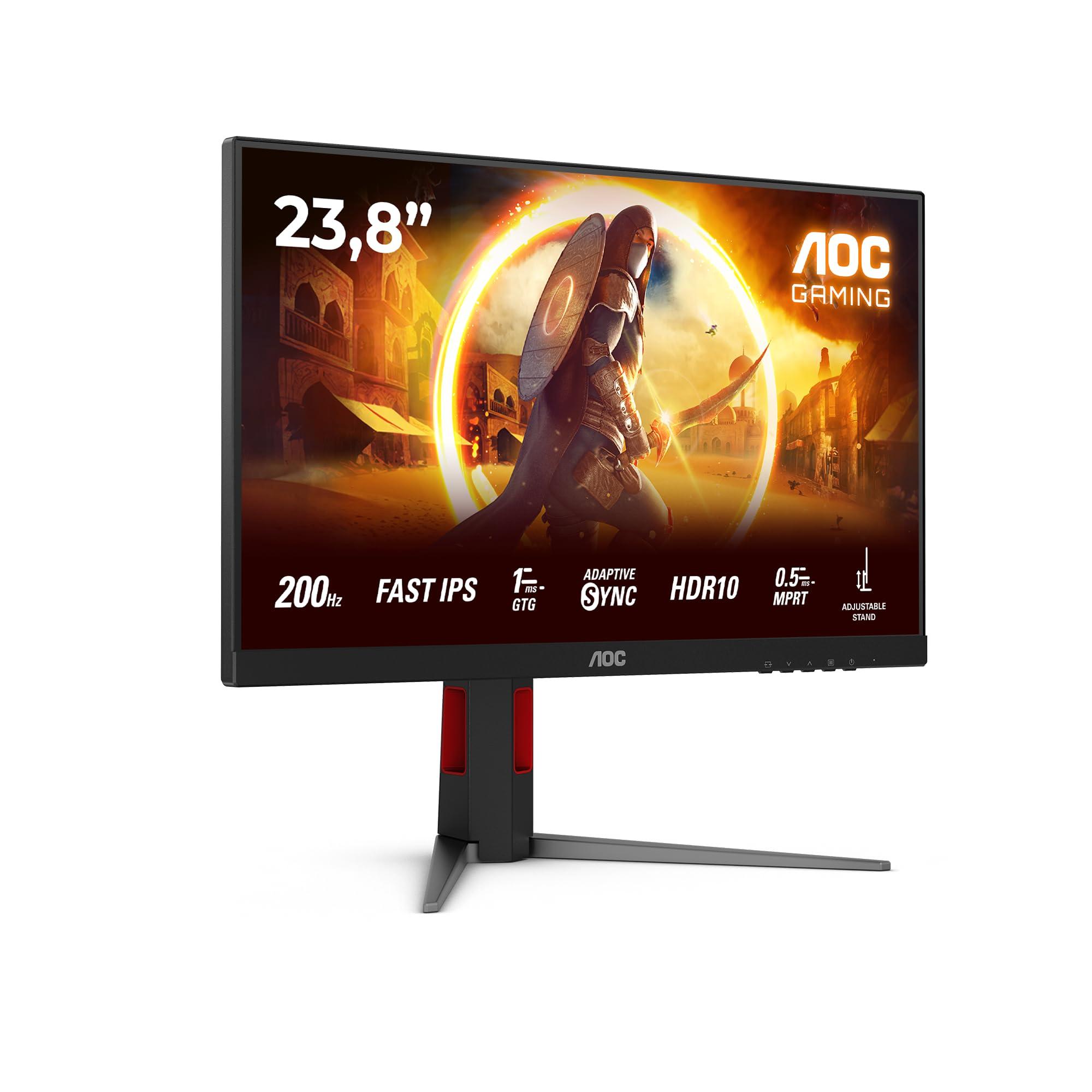 aoc-gaming-24g4ha-monitor-full-hd-da-24-pollici-200-hz-1-ms-comp-g-sync-hdr10-1920x1080-2x-hdmi-2-0-1x-displayport-1-4-nero-rosso-24-inch-fhd-ips-regolazione-altezza-altoparlanti