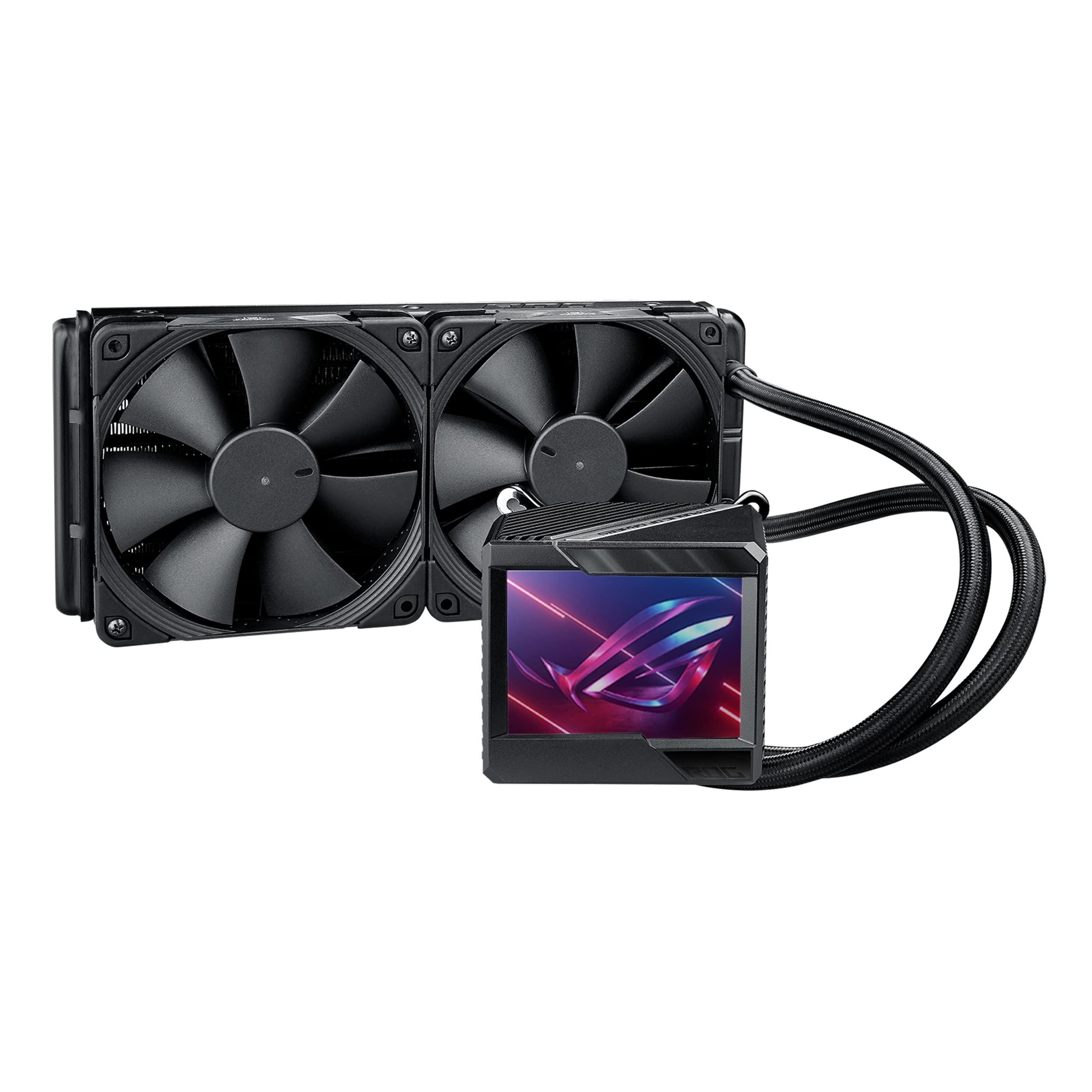 asus-rog-ryujin-ii-240-dissipatore-a-liquido-all-in-one-due-ventole-noctua-da-120mm-display-lcd-aio-fan-controller-lga-1700-1200-1150-1151-1152-1155-1156-2011-2066-e-amd-am4-tr4-strx4-nero
