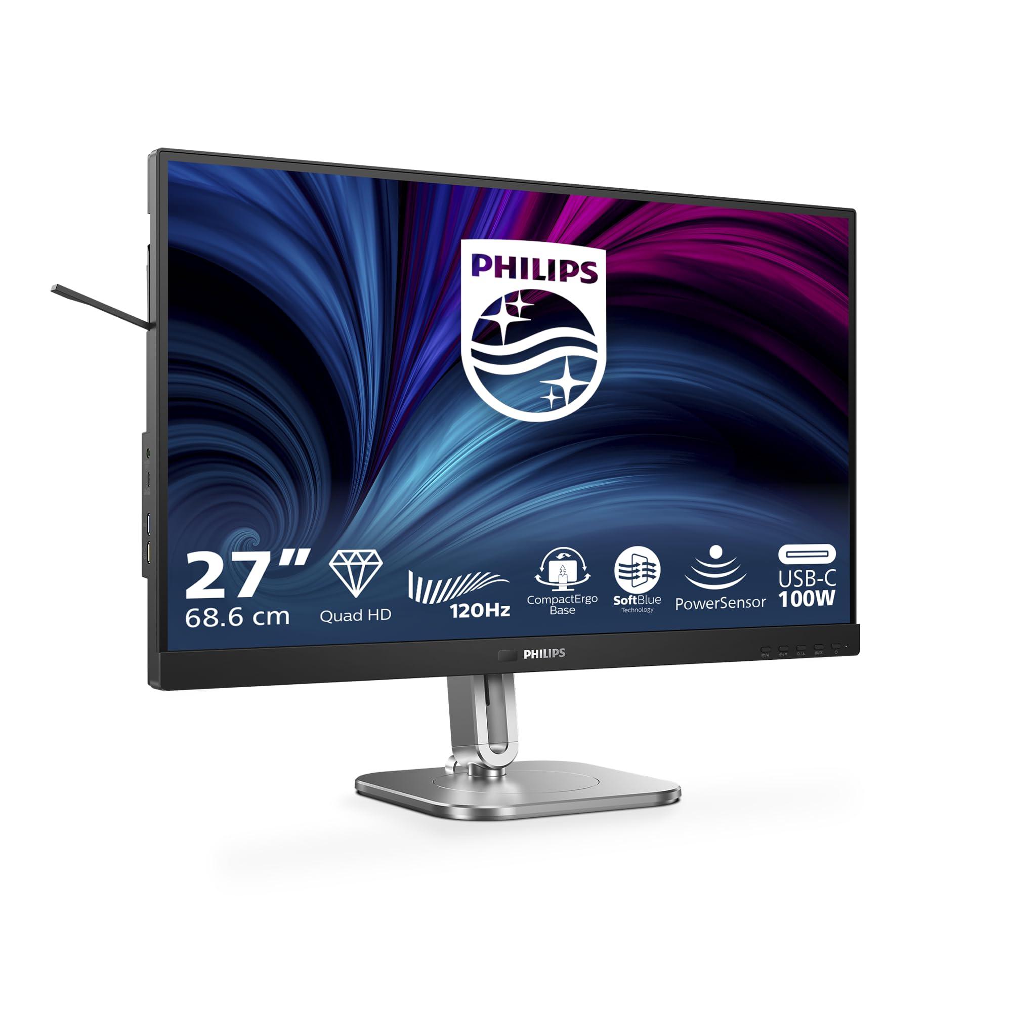 philips-27b2u4601-monitor-quad-hd-da-27-pollici-altezza-regolabile-150-mm-altoparlanti-2560-x-1440-120-hz-1-x-hdmi-2-0-1-x-dp-1-2-1-x-uscita-dp-1-x-usb-c-96-w-pd-hub-usb-rj45-nero