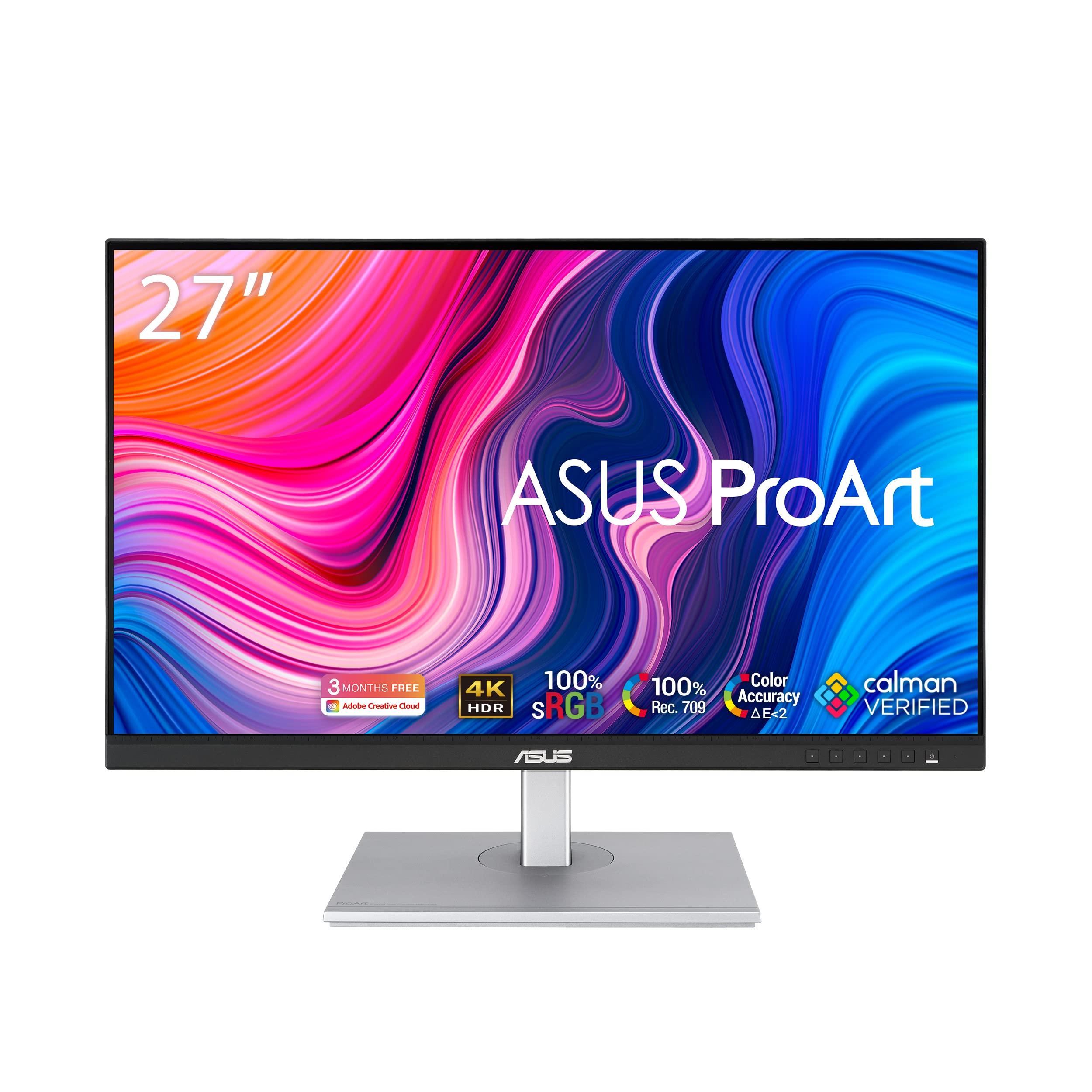 asus-proart-pa279cv-monitor-27-4k-uhd-3840x2160-usb-c-ips-100percento-srgb-e-rec-709-precisione-colore-deltae-minore-di-2-proart-preset-e-proart-palette-hdr10-regolabile-nero