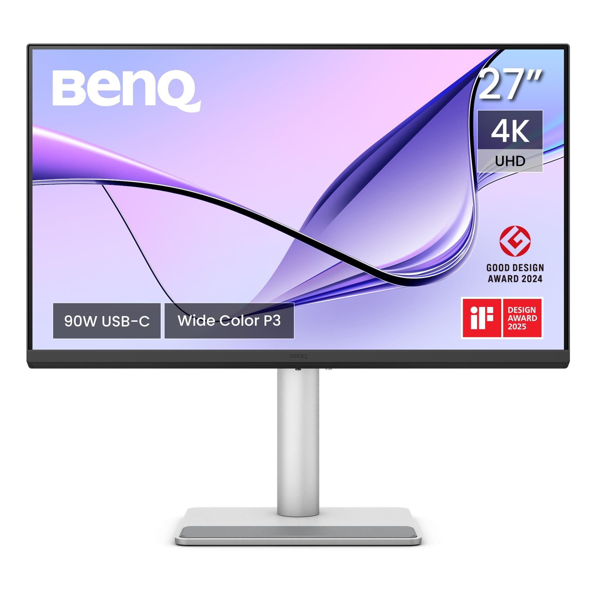 benq-ma270u-monitor-per-macbook-pro-air-27-4k-3840x2160-due-usb-c-alimentazione-90w-compatibile-con-colori-mac-hub-usb-comandi-volume-luminosita-per-mac-supporto-regolabile-gamma-colore-p3
