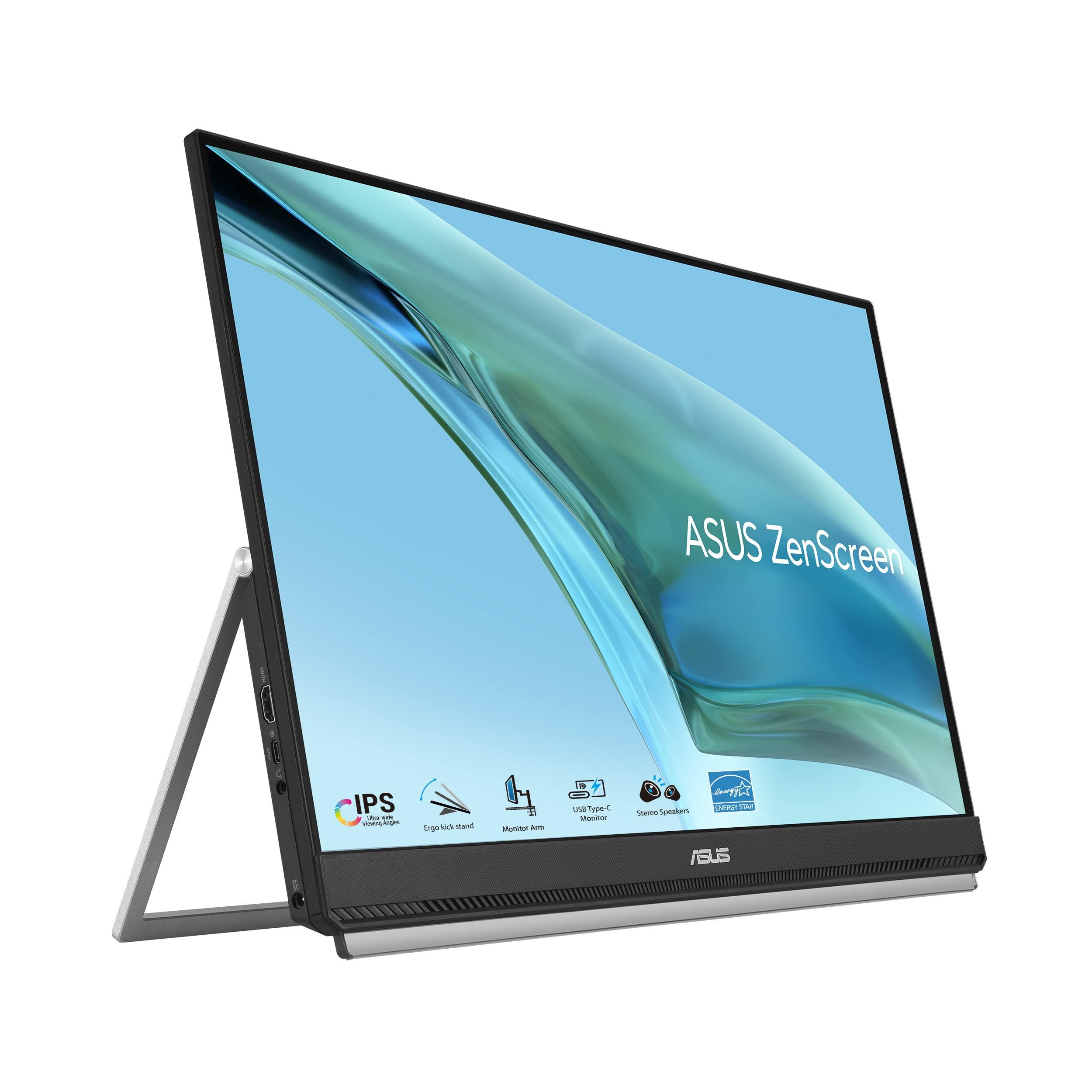 asus-zenscreen-mb249c-monitor-portatile-24-pollici-23-8-fhd-1920-x-1080-display-frameless-tecnologia-ips-antiriflesso-usb-type-c-altoparlanti-design-ergonomico-ecosostenibile-nero