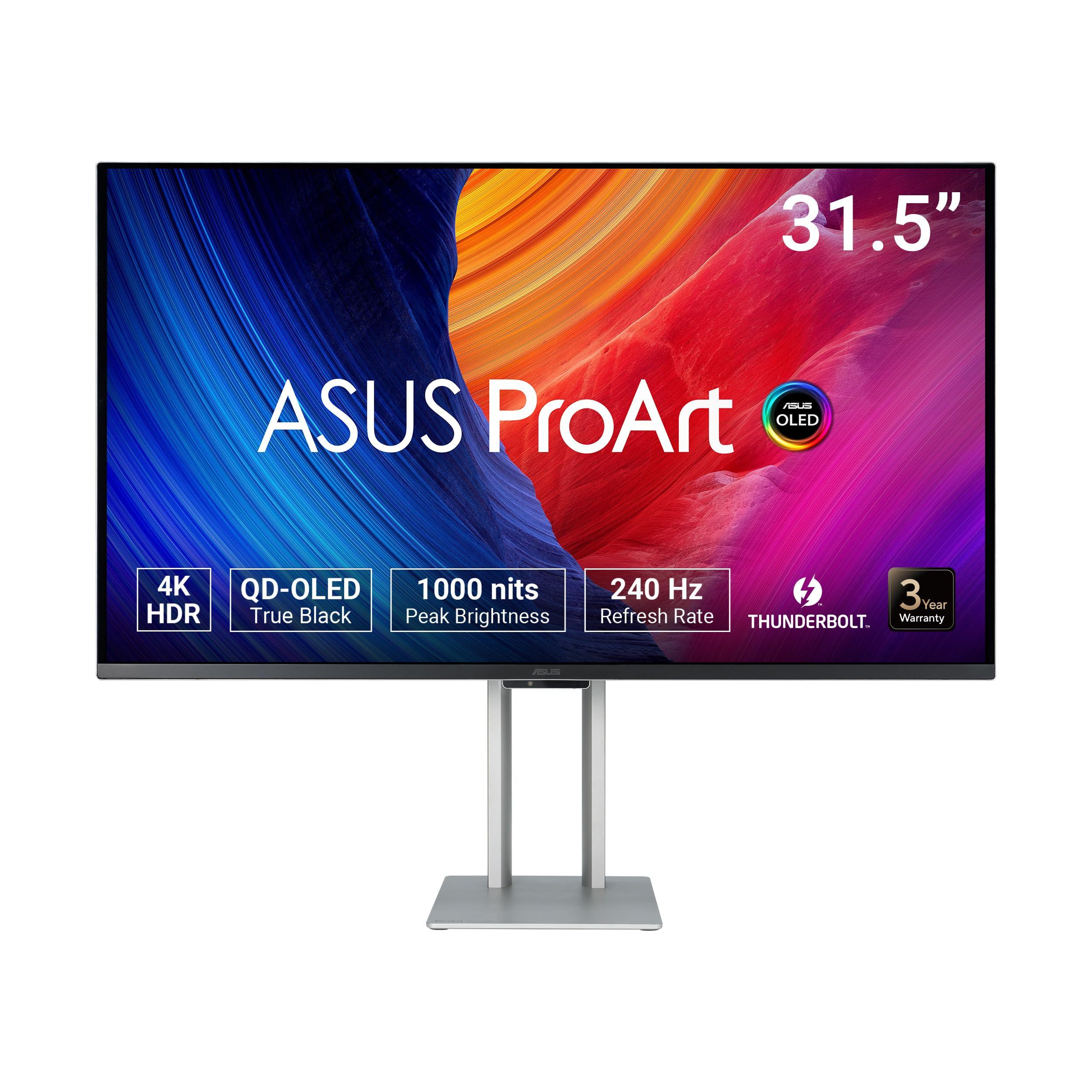 asus-proart-display-oled-pa32ucdm-monitor-da-31-5-4k-uhd-qd-oled-3840-x-2160-ultra-slim-refresh-rate-0-1ms-auto-calibrazione-dolby-vision-thunderbolt-4-supporto-ergonomico-argento